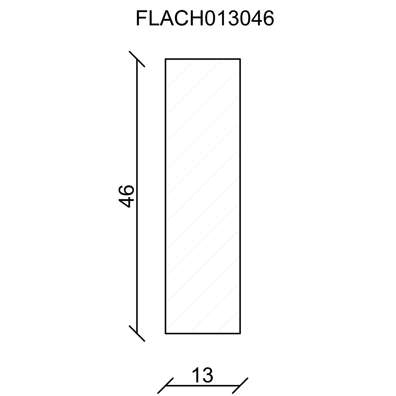 544196-Querschnitt Neuhofer Flachleiste, Fichte/Kiefer astrein roh