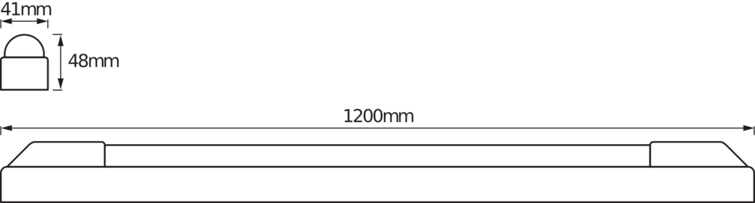 Osram Lichtleiste "LED Power Batten", 1200 mm, 25W, 4000K
