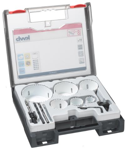 kwb HSS-CO-BiM-Lochsäge-Set für universelle Anwendung, 11-tlg., Ø 25 / 35 / 46 / 54 / 68 / 83 mm