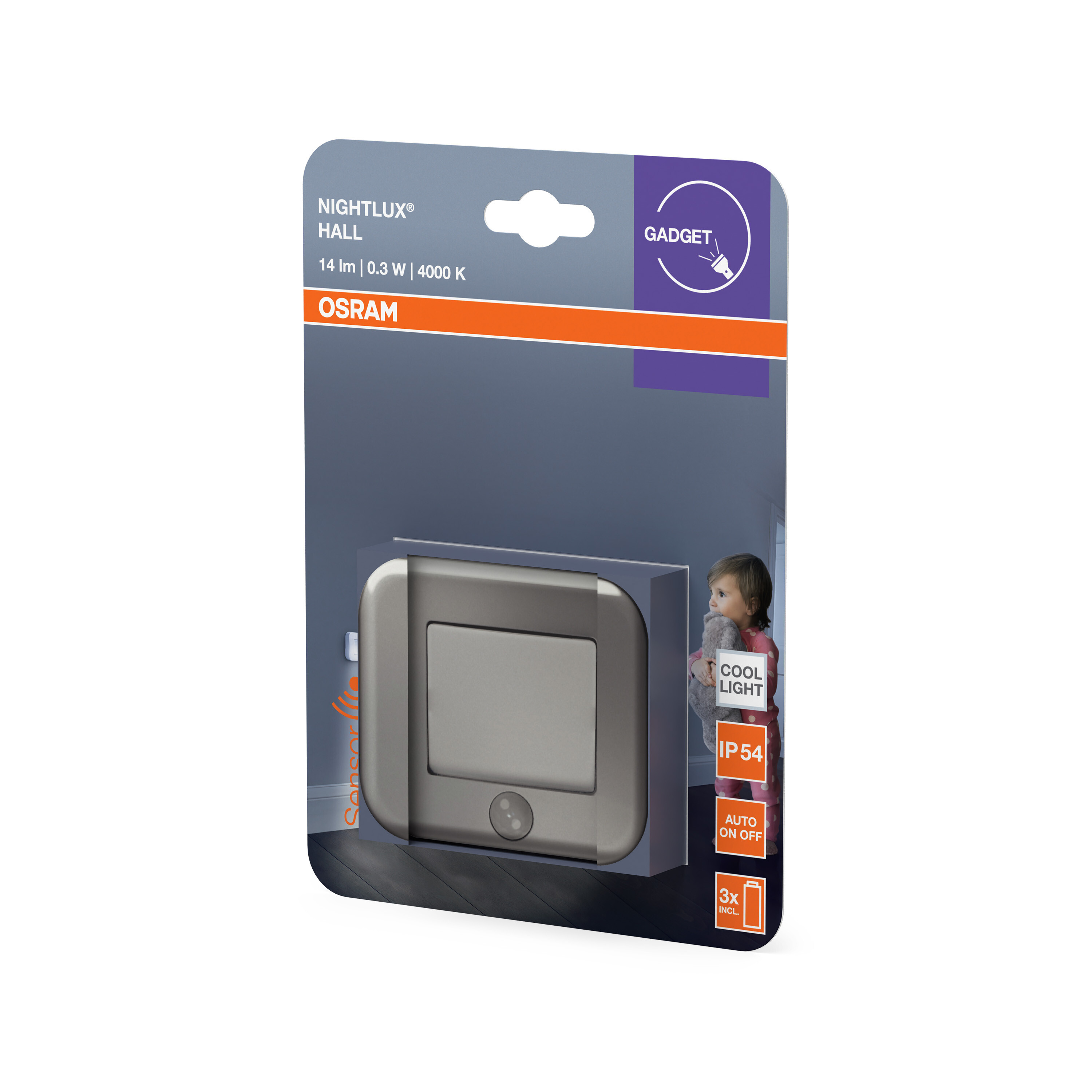 Osram Nachtlicht "Nightlux Hall", silber
