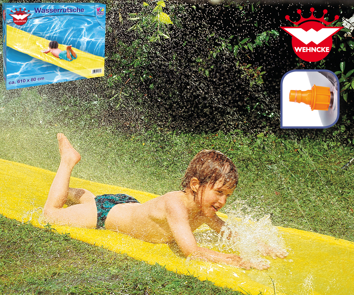 Happy People Wehncke Wasserrutsche, ca. 610 x 80 cm