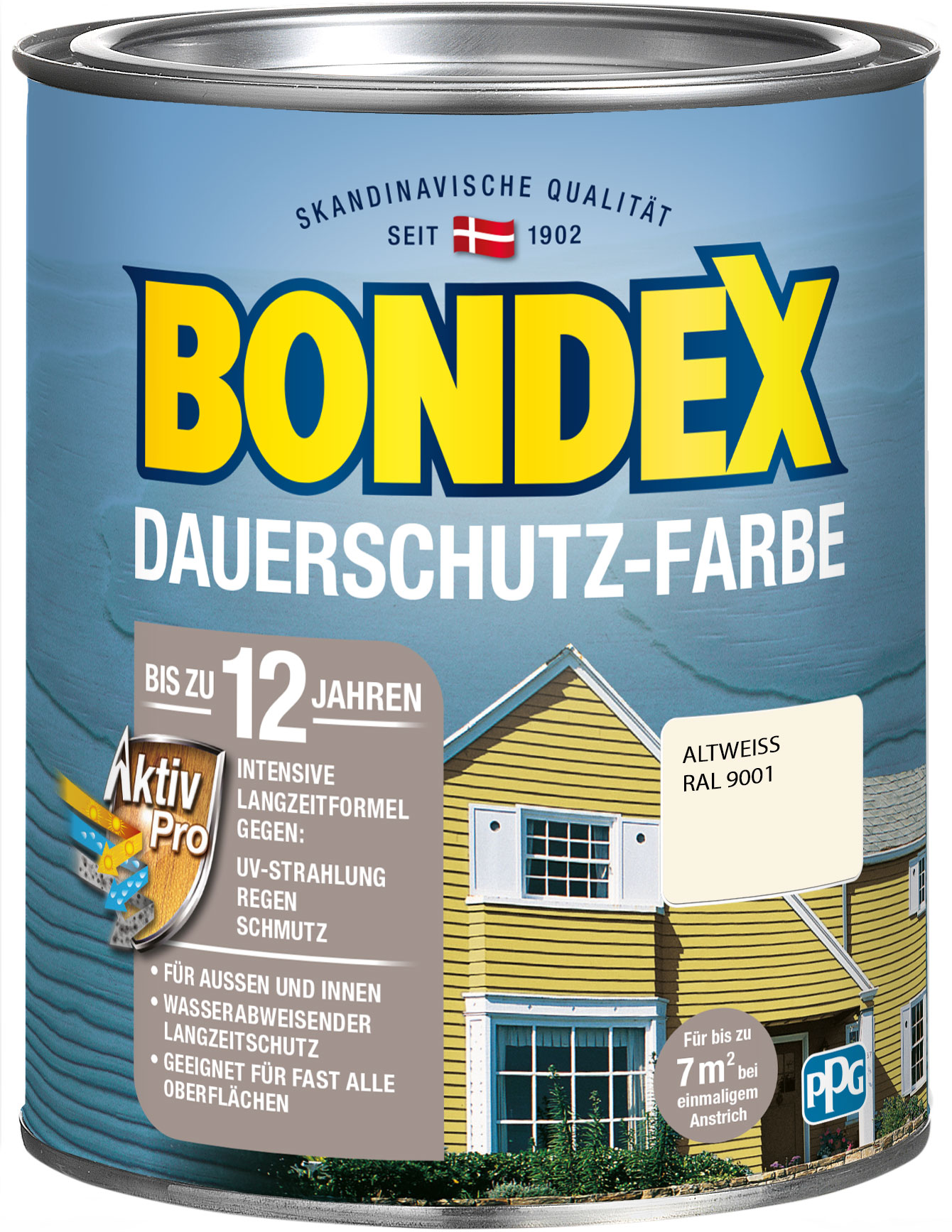 Bondex Dauerschutz-Farbe, altweiß 0,75L Bondex Dauerschutz-Farbe, altweiß 0,75L