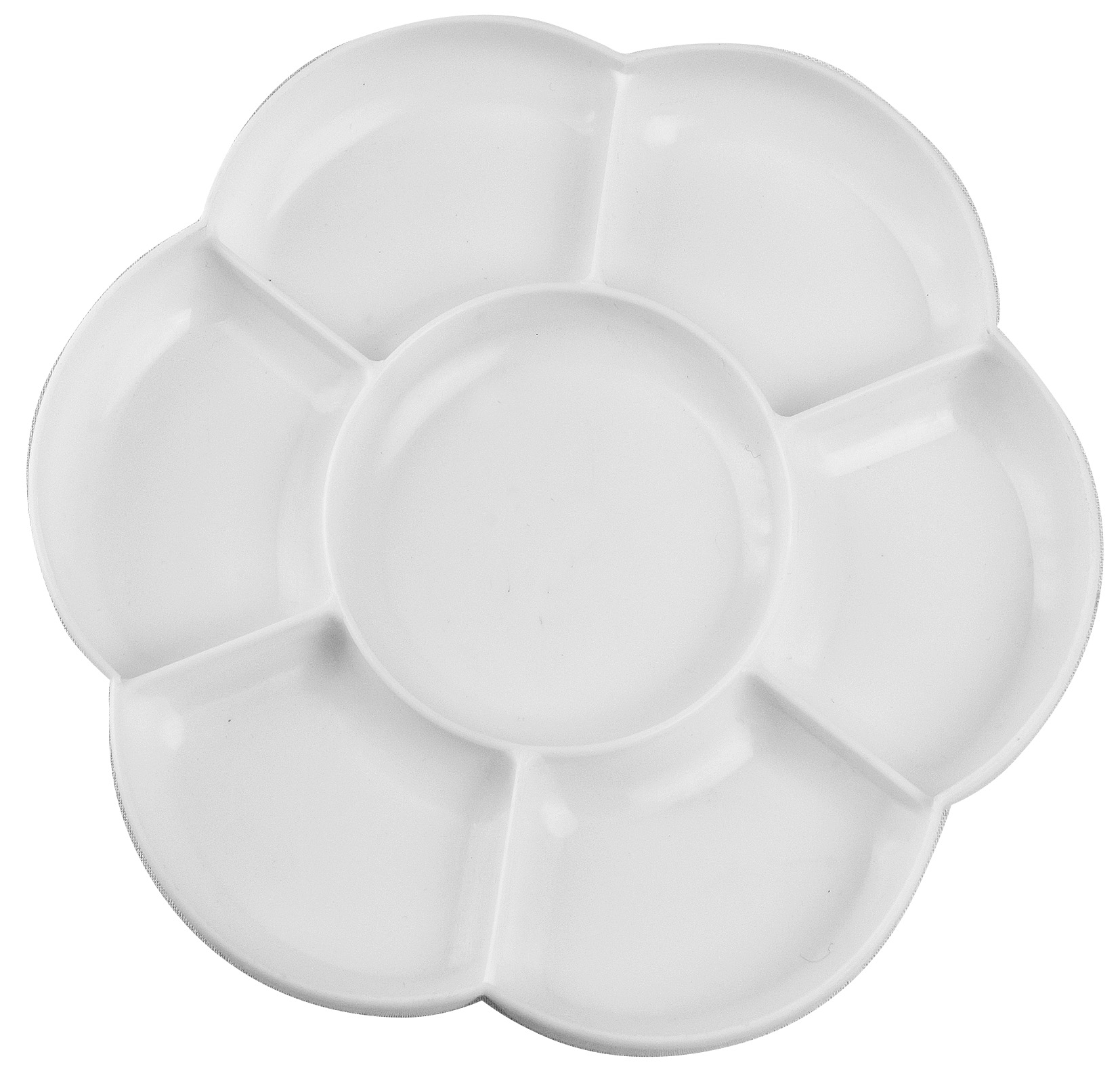 4000798418182 KUNSTSTOFFPALETTE BLÜTENFORM WEISS 17CM
