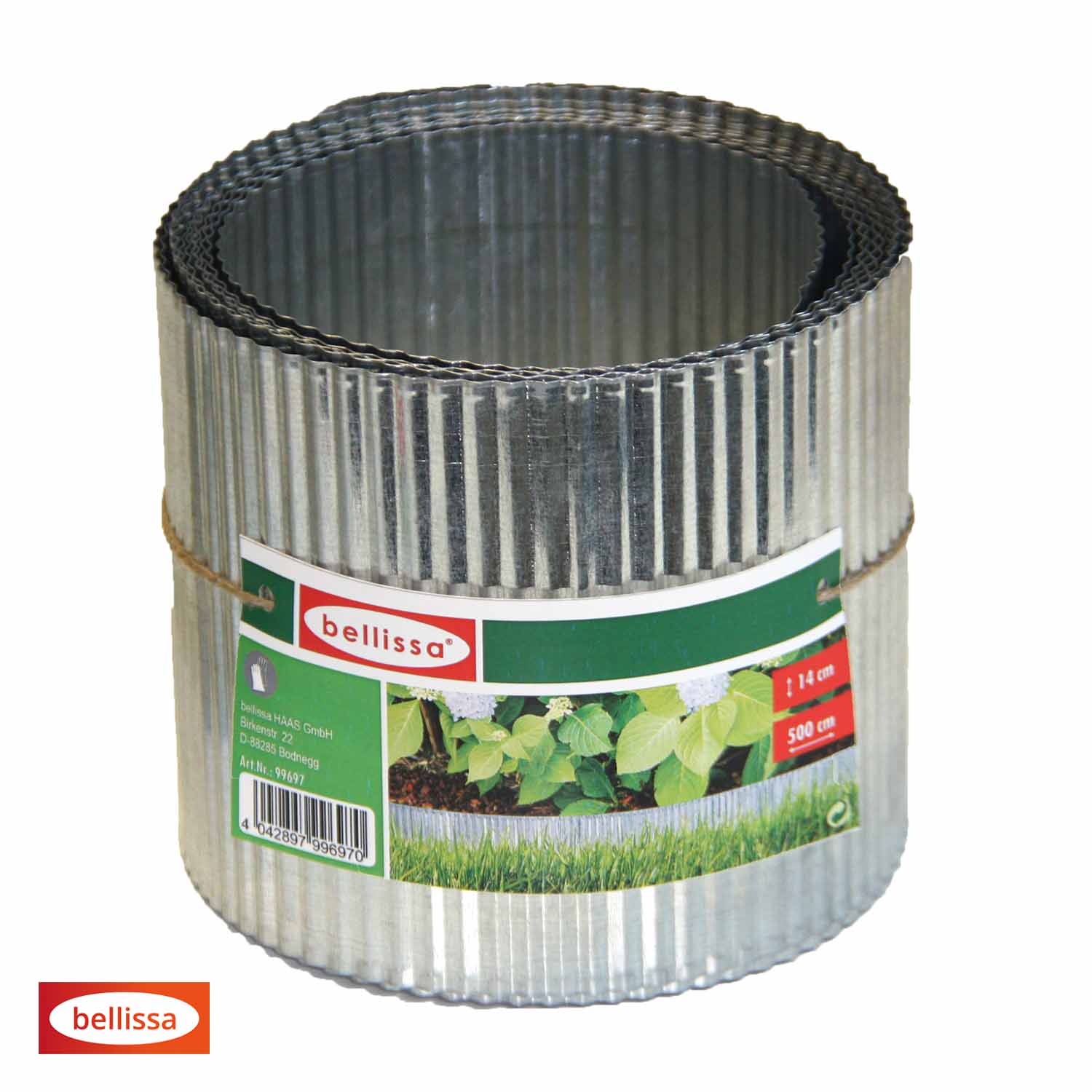 Bellissa Rasenkantenband kleine Welle verzinkt 14 Bellissa Rasenkantenband kleine Welle verzinkt 14