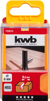 750610-300 Kwb HSS-Nutfräser, 6 mm
