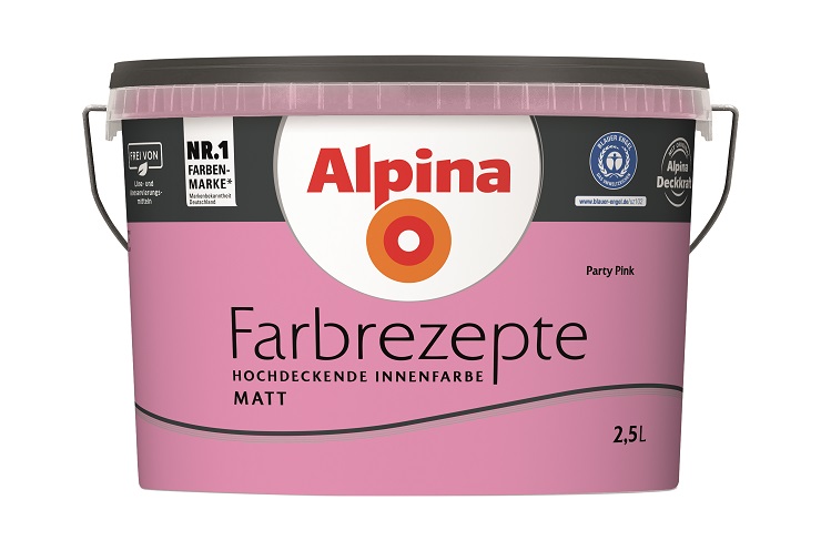 Alpina Farbrezepte Party Pink, 2,5L
