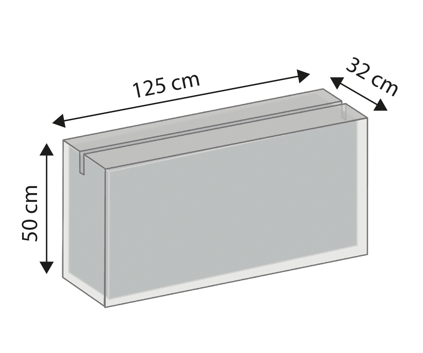 Happy Schutzhülle für Deluxe Garten-Sitzkissen, 125 x 32 x 50 cm Happy Schutzhülle für Deluxe Garten-Sitzkissen, 125 x 32 x 50 cm