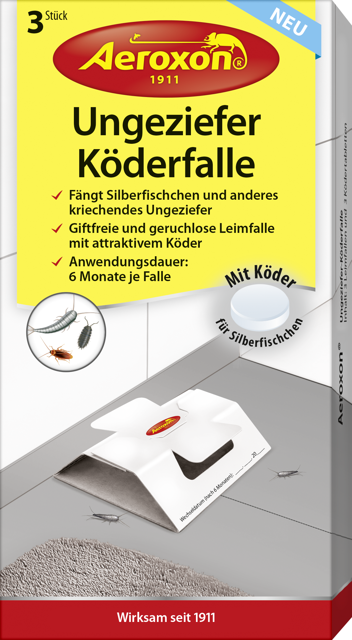 UNGEZIEFER-KÖDERFALLE 3ST.      