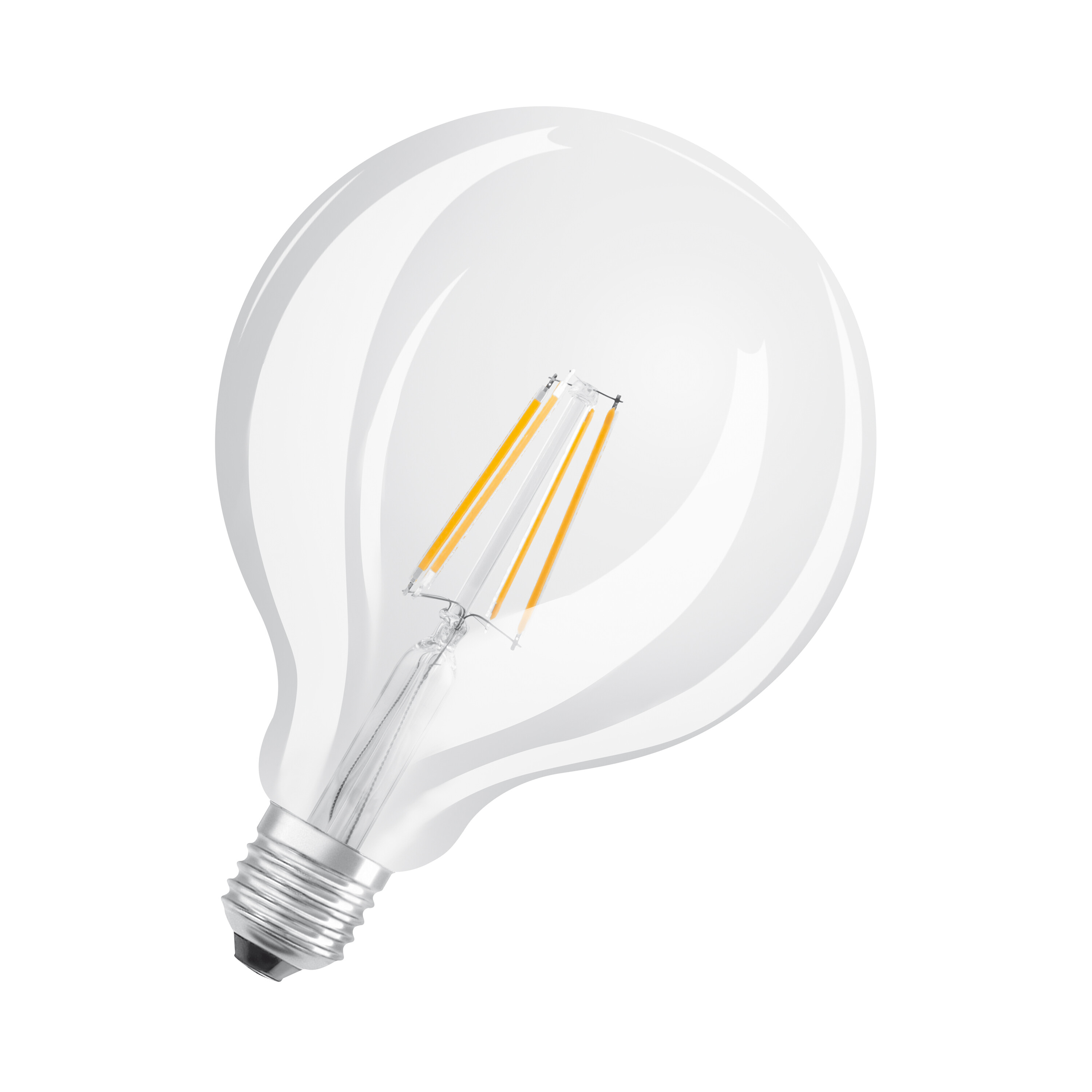 Osram LED Lampe Ballform, E27, warmweiß, klares Glas
