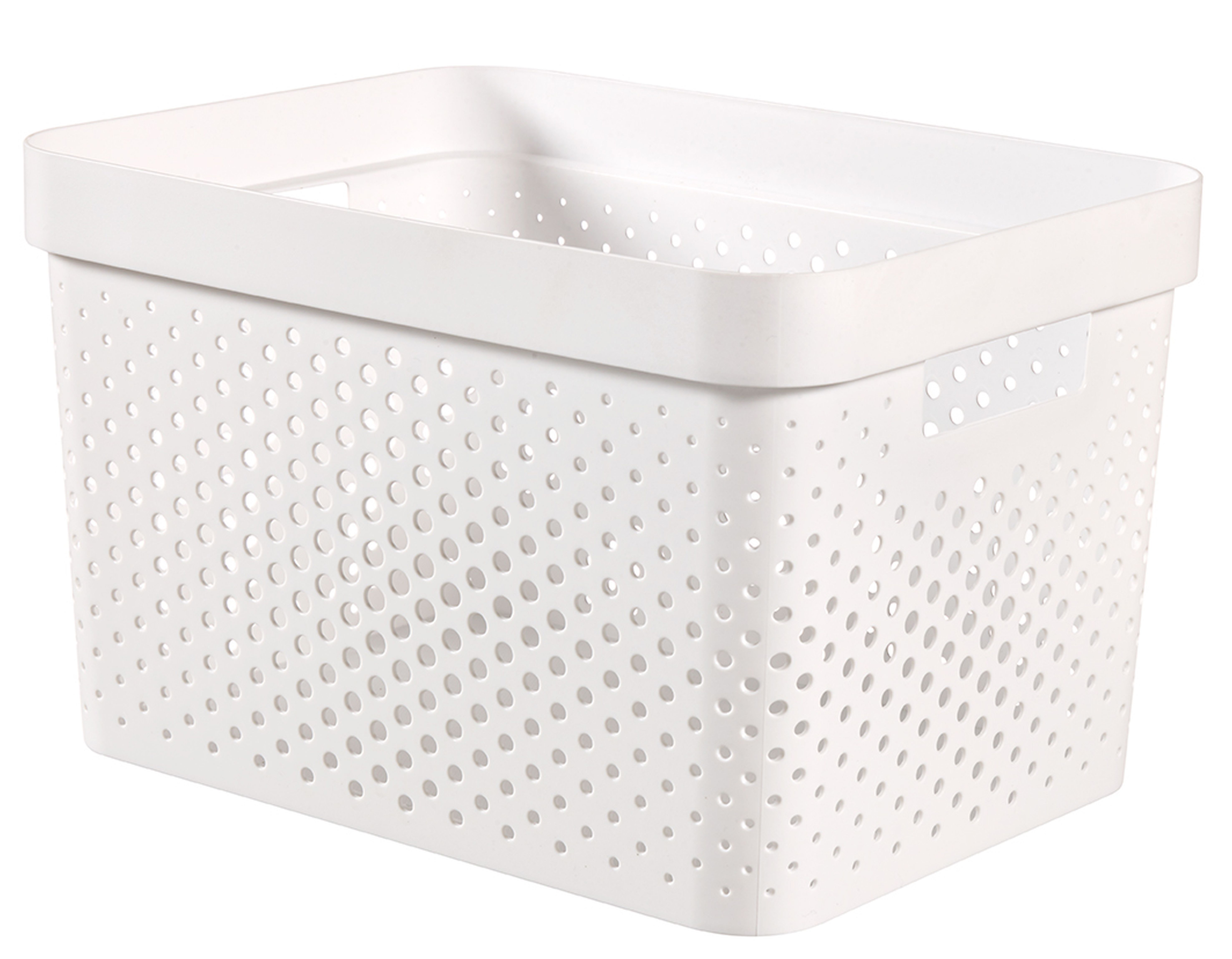 774677_K245676K040KK INFINITY RECYCLING Box mit Punktmuster, 17L, weiß
