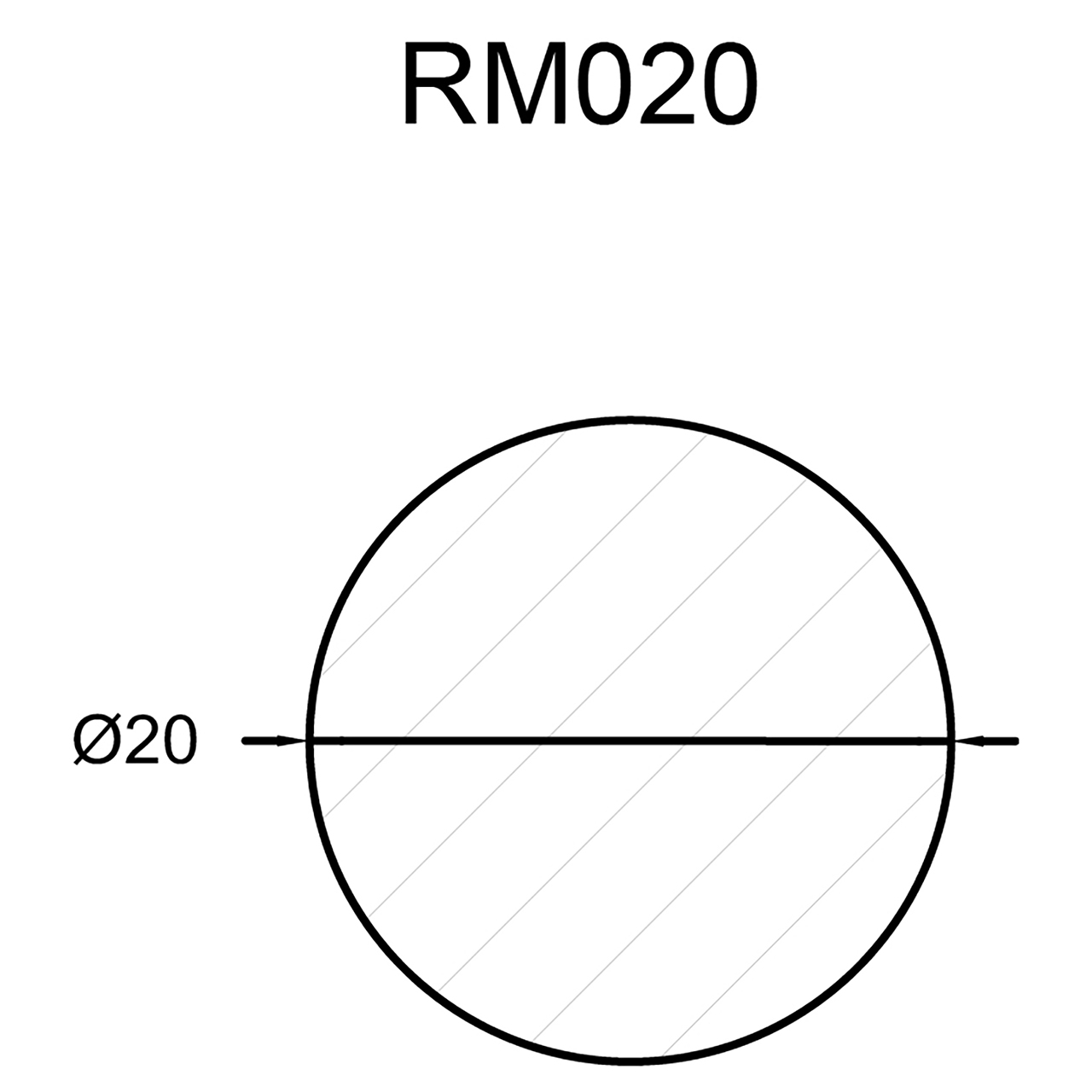 544072-Querschnitt Neuhofer Rundstab, 2 cm
