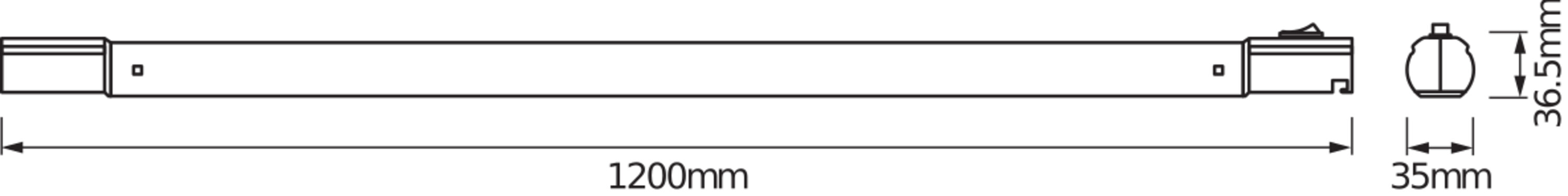 Osram Mobile LED-Lichtleiste "TubeKIT LED", 1200 mm, 19W, 4000K