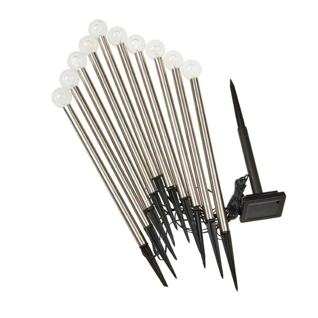 Smart Garden 10x GlowBall Stake Light Solarleuchten, warmweiß