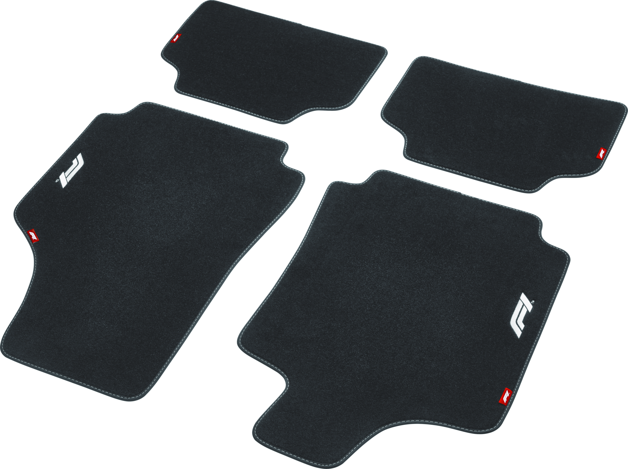 Formula1 Auto-Fußmatten Set CM480, schwarz-weiß