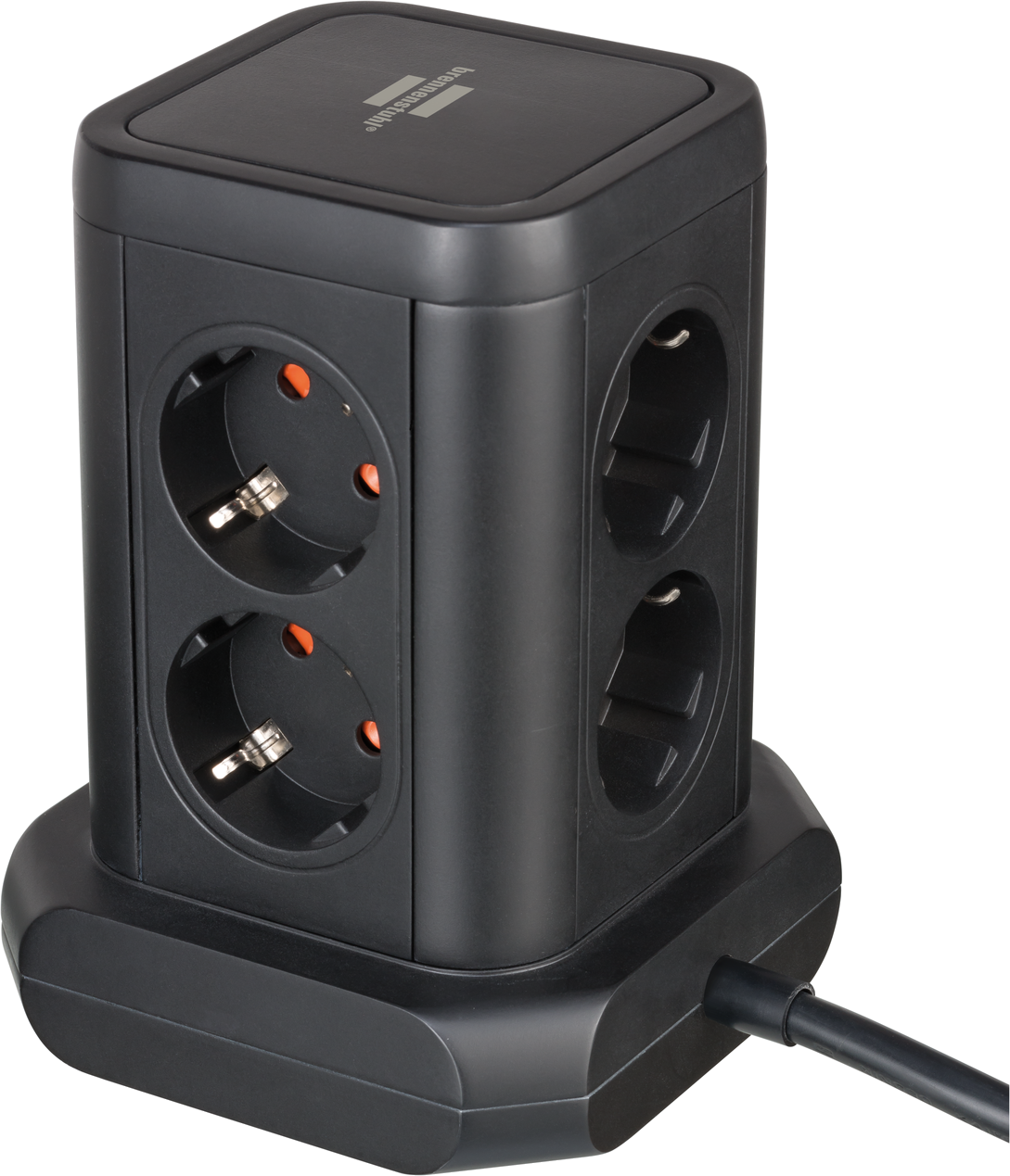 Brennenstuhl Steckdosenturm 8-fach mit USB, schwarz Brennenstuhl Steckdosenturm 8-fach mit USB, schwarz