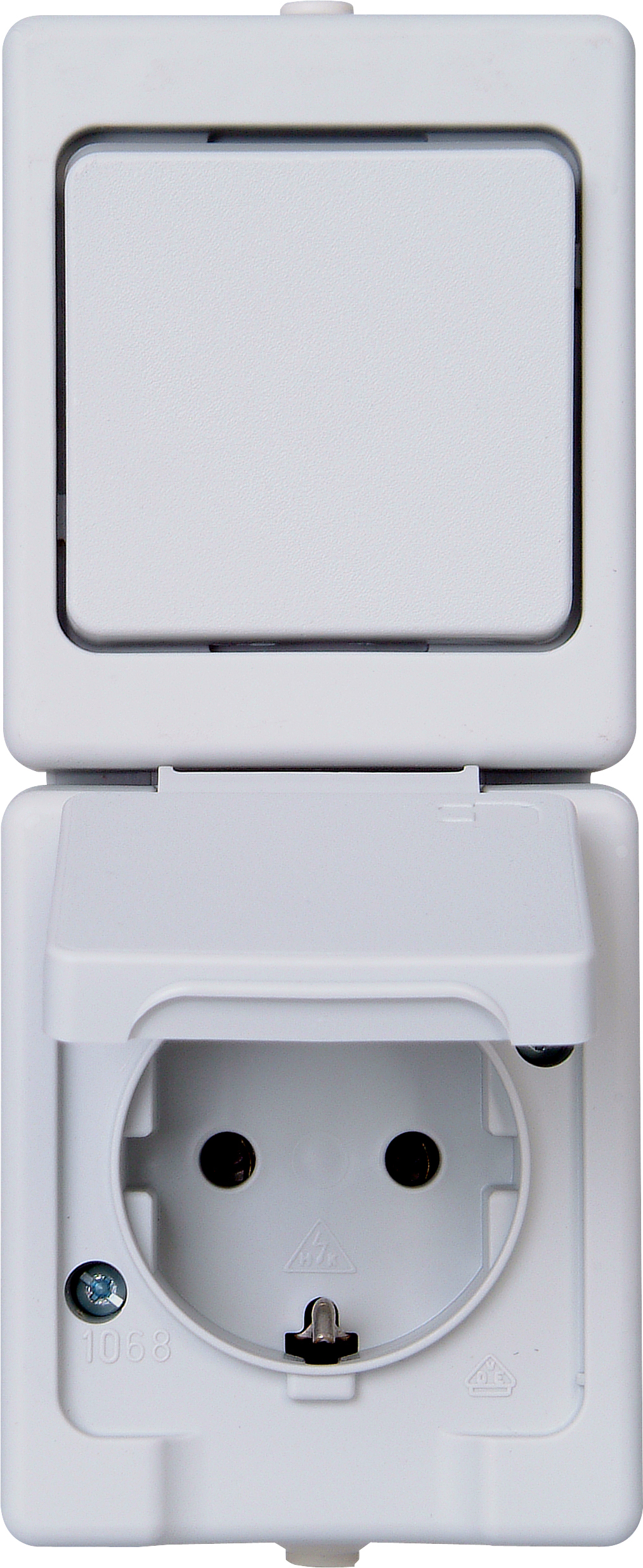 Kopp Steckdose-/Schalterkombination, grau Kopp Steckdose-/Schalterkombination, grau