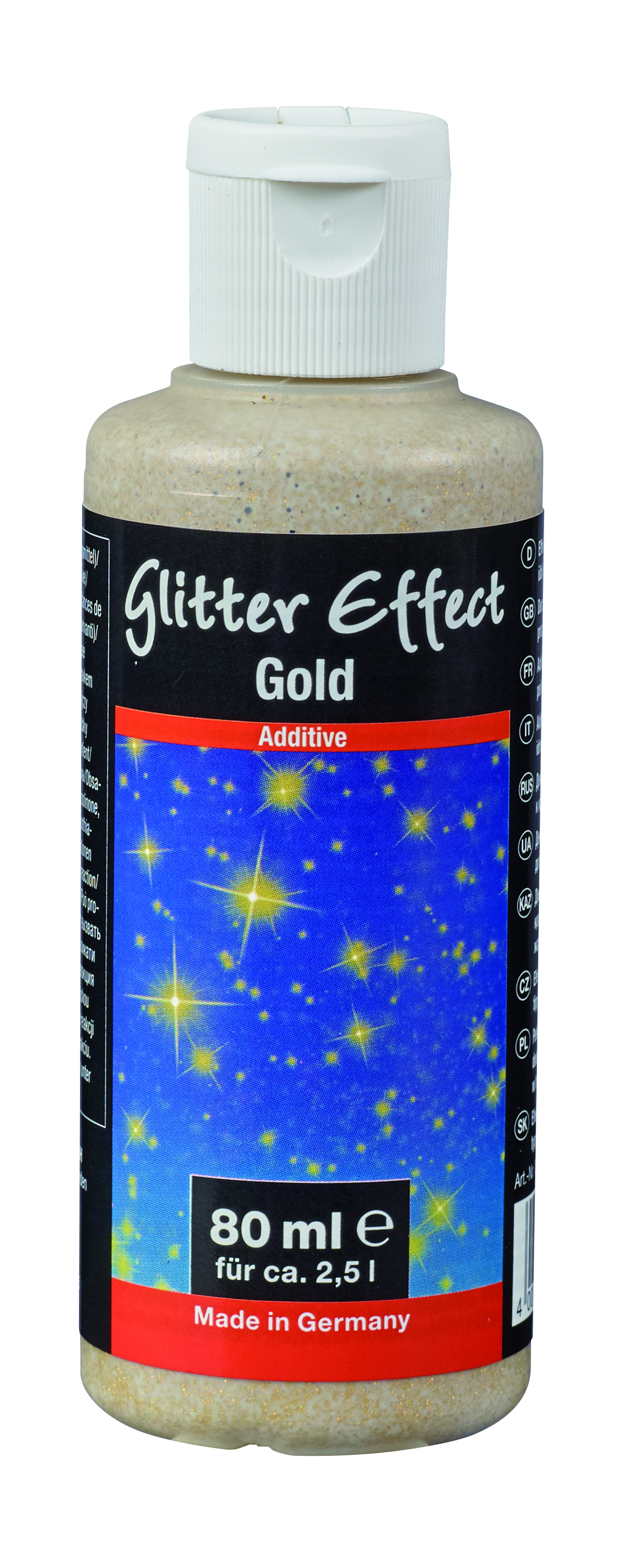 4007955733089 Decotric Glitter Effect Gold, 80 ml