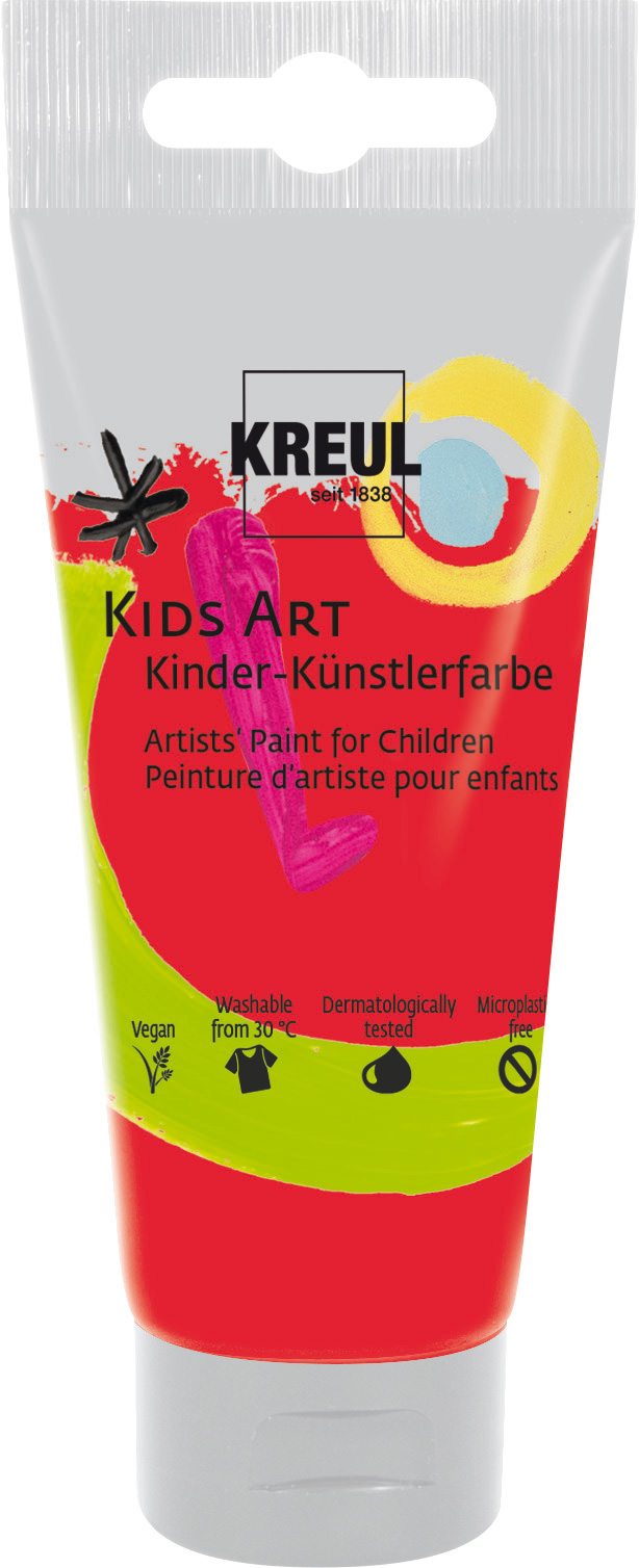 Kreul Kids Art Kinder-Künstlerfarbe Zinnoberrot, 75 ml