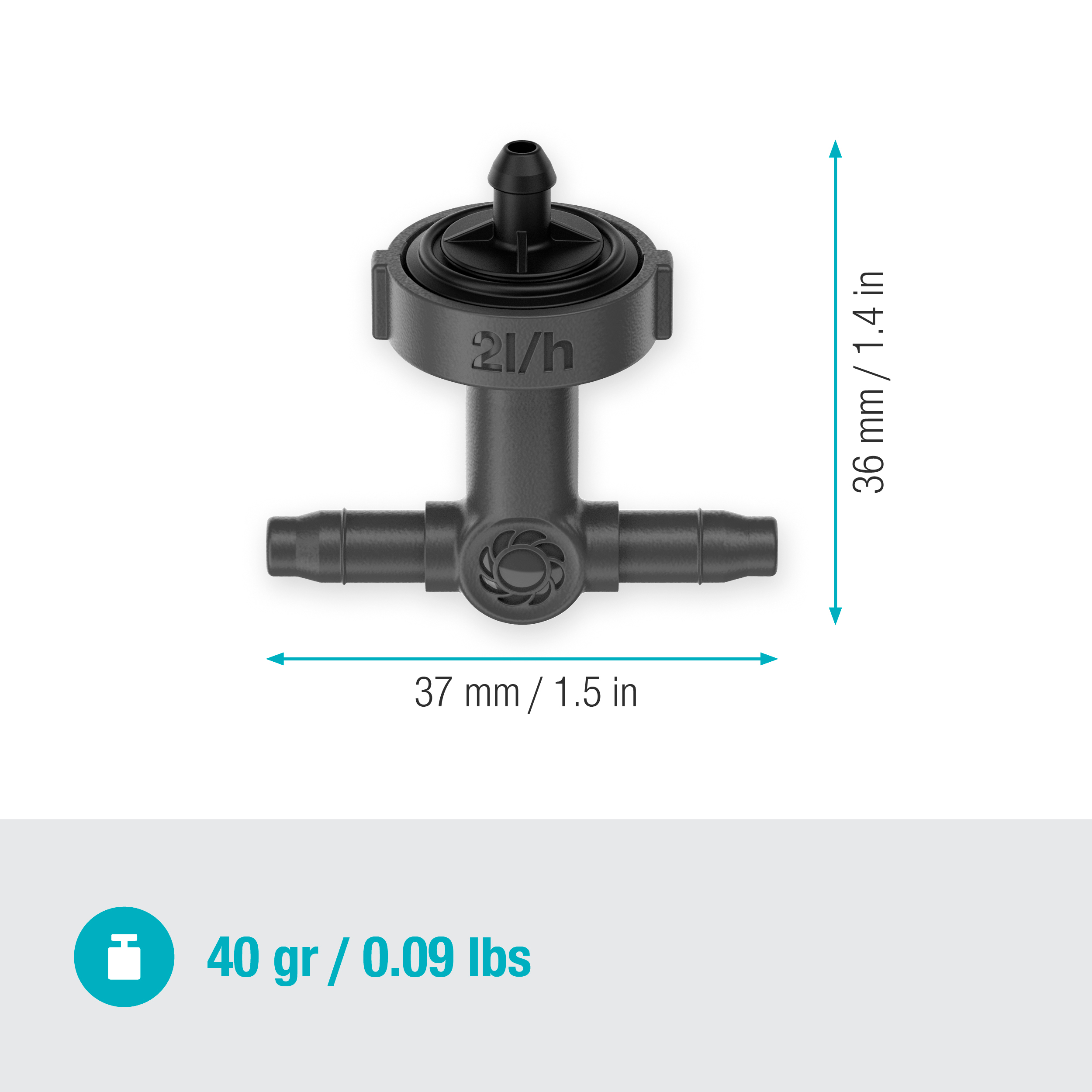 Gardena Micro-Drip-System Reihentropfer druckausgleichend 2 l/h Gardena Micro-Drip-System Reihentropfer druckausgleichend 2 l/h