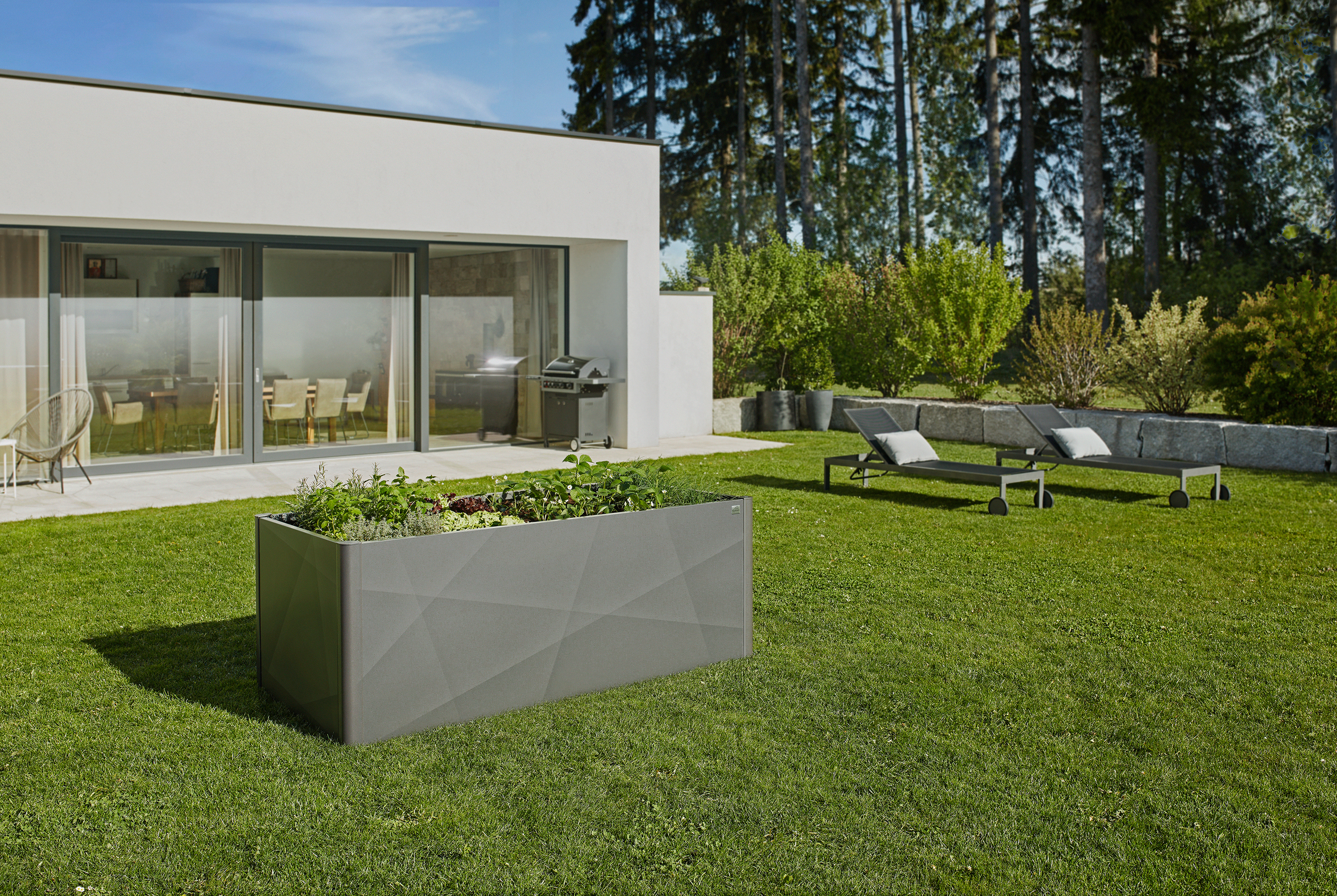 Biohort Hochbeet 2 x 1 x-design, quarzgrau-metallic