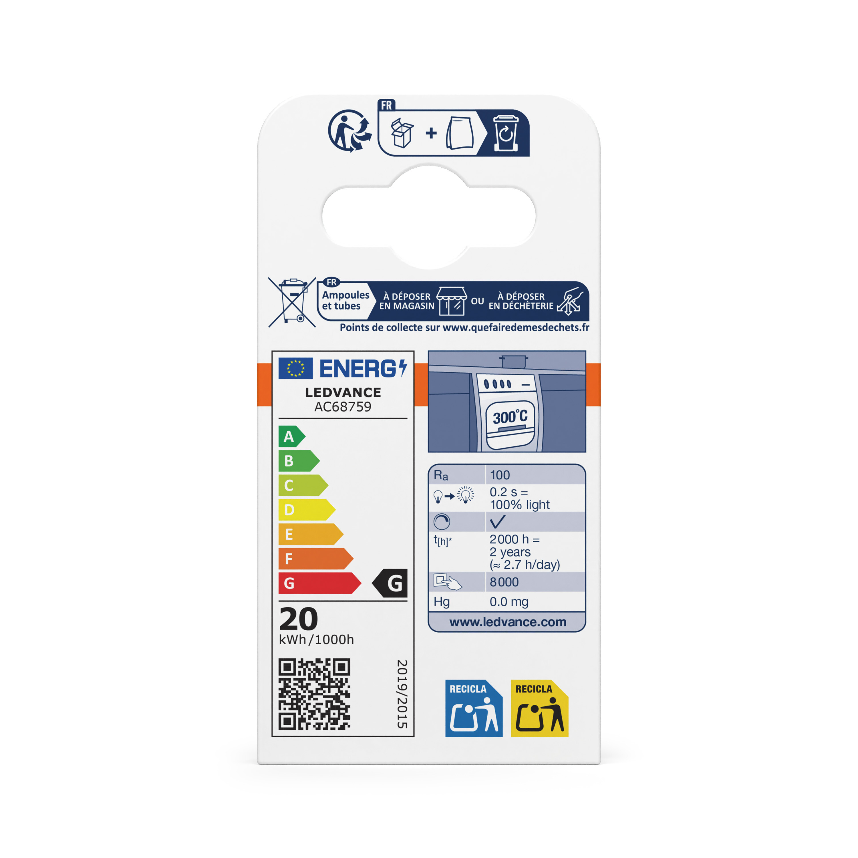 Osram Halostar Backofen G4, 20W, Warmweiß, 2x