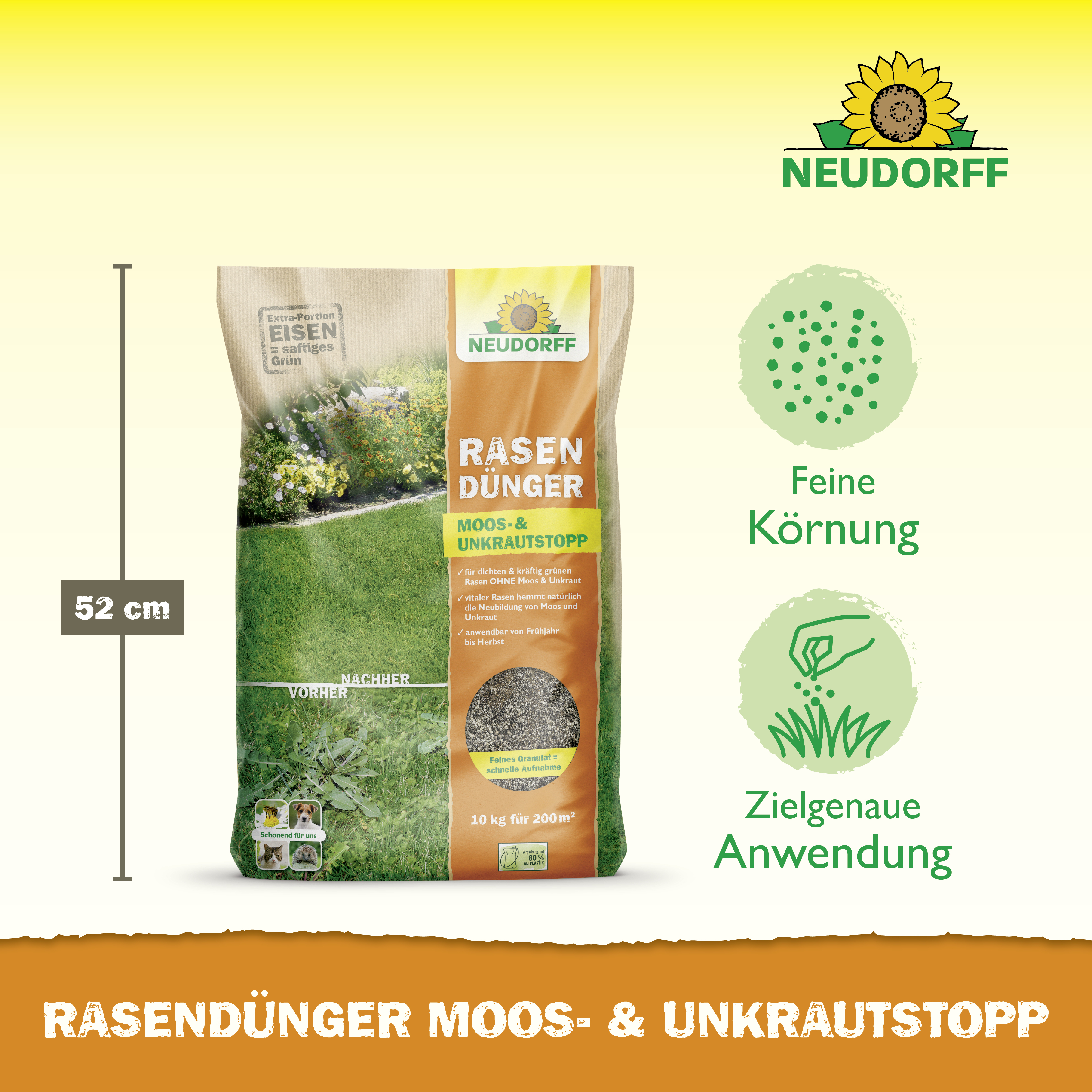 Neudorff RasenDünger Moos- & Unkrautstopp 