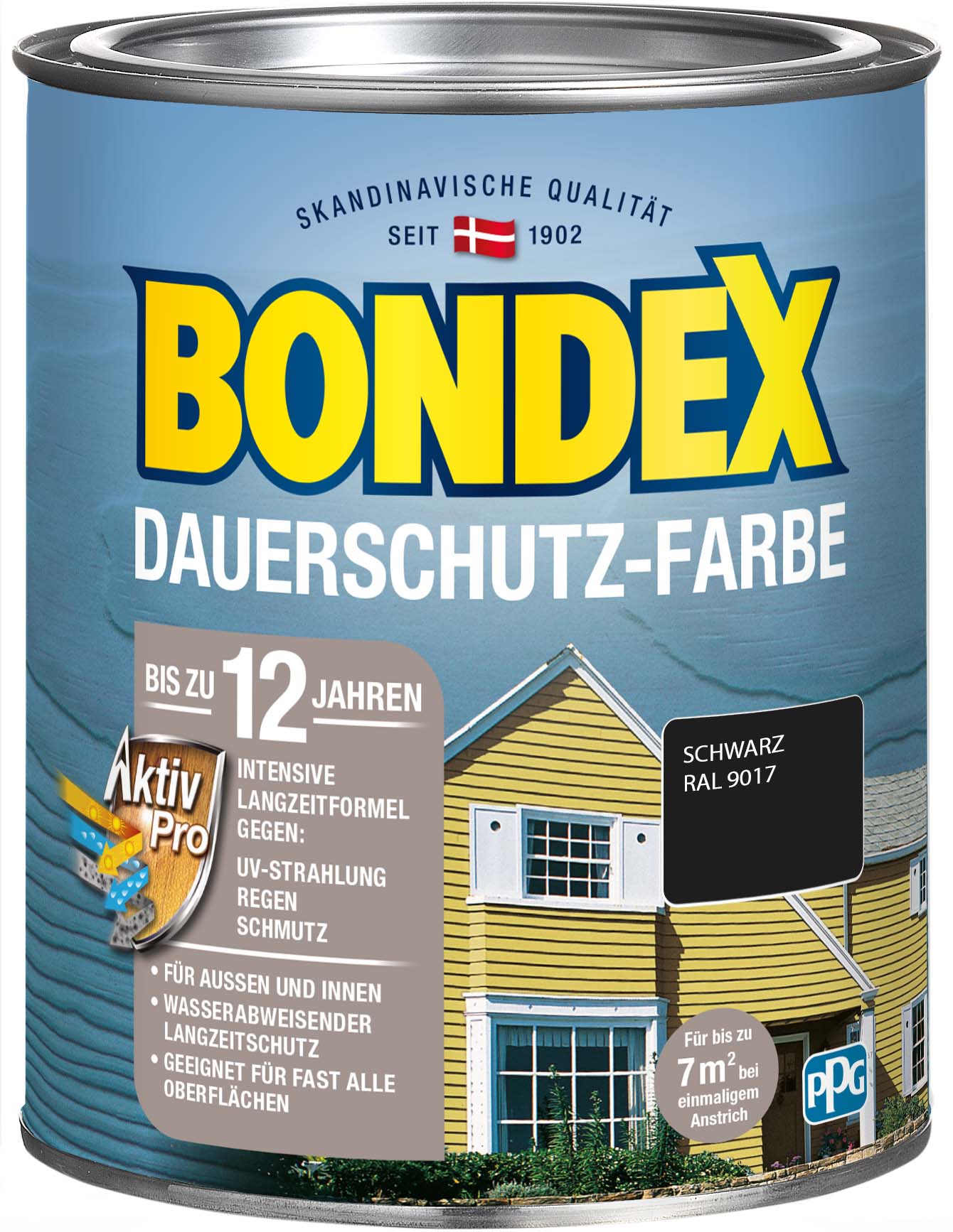 Bondex Dauerschutz-Farbe, schwarz 0,75L Bondex Dauerschutz-Farbe, schwarz 0,75L