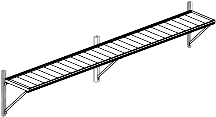 KGT Hängebord Linea II, aluminium