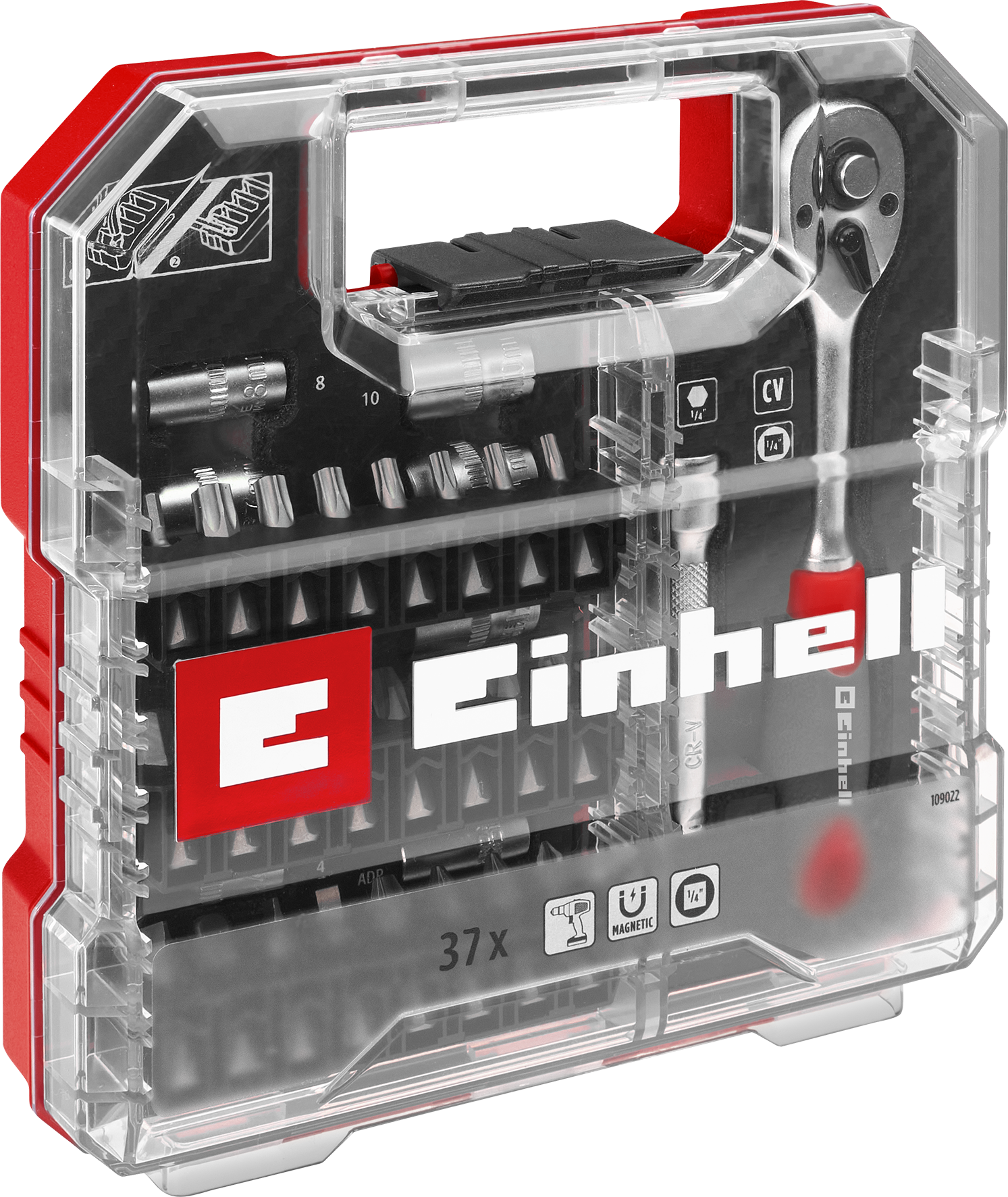 Einhell Bit- und Ratschen-Set, L-CASE, 37-tlg. Einhell Bit- und Ratschen-Set, L-CASE, 37-tlg.