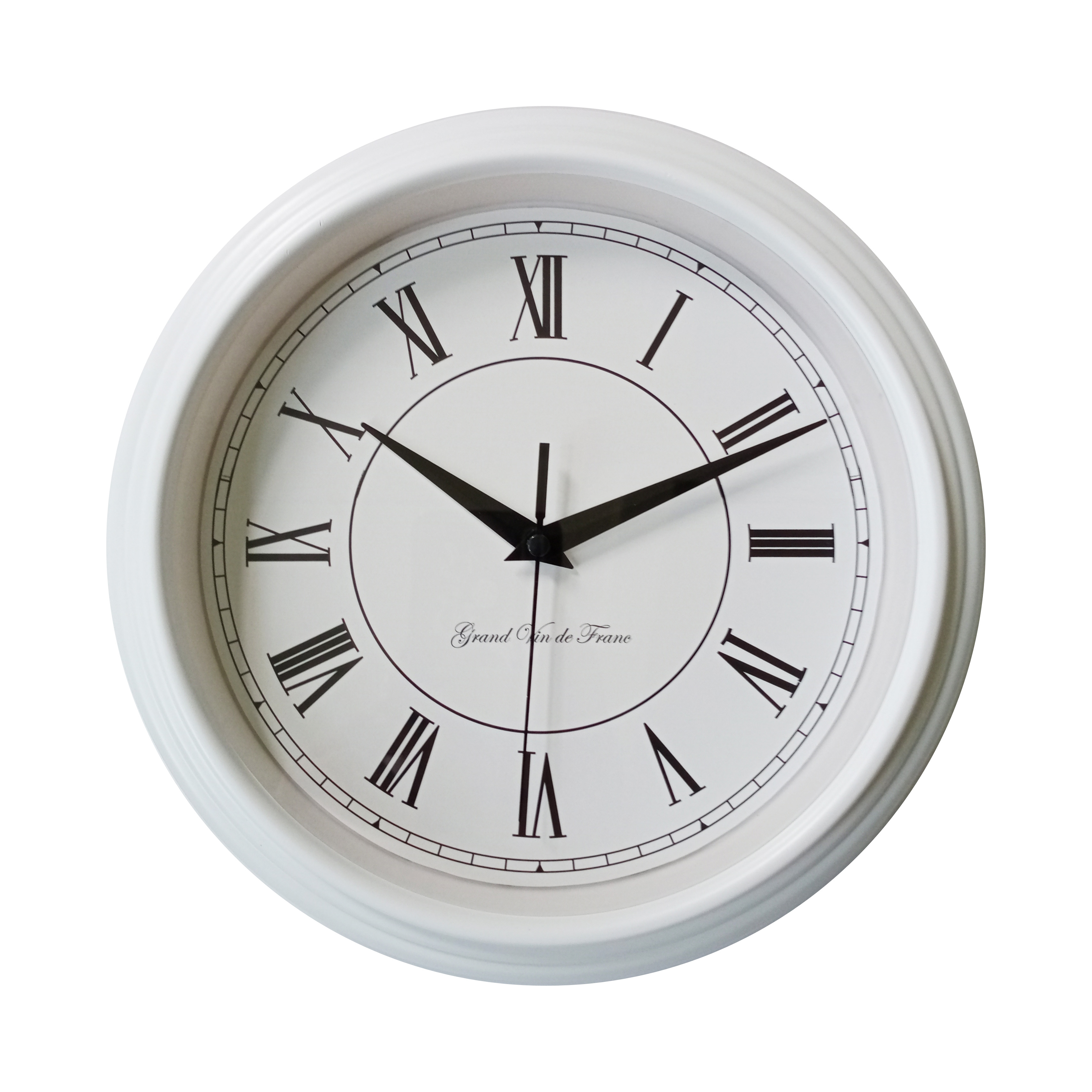 Mebus Quarzwanduhr, Ø 25 cm, weiß, römisch Mebus Quarzwanduhr, Ø 25 cm, weiß, römisch