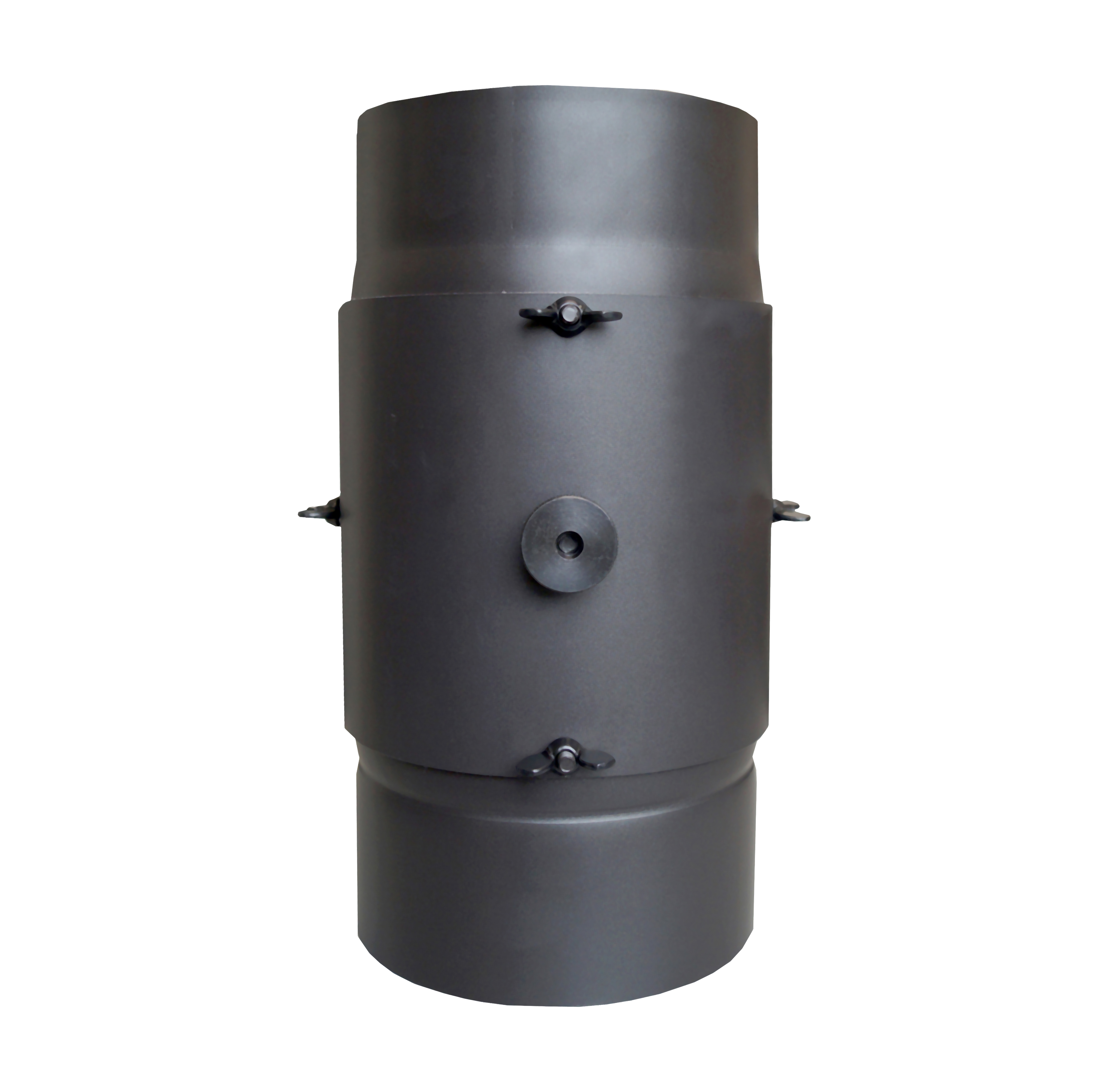 FIREFIX® Feinstaubfilter KaminFILTERKat Rauchrohr mit Revisionstür, ø 150 mm 30 cm, dunkelgrau