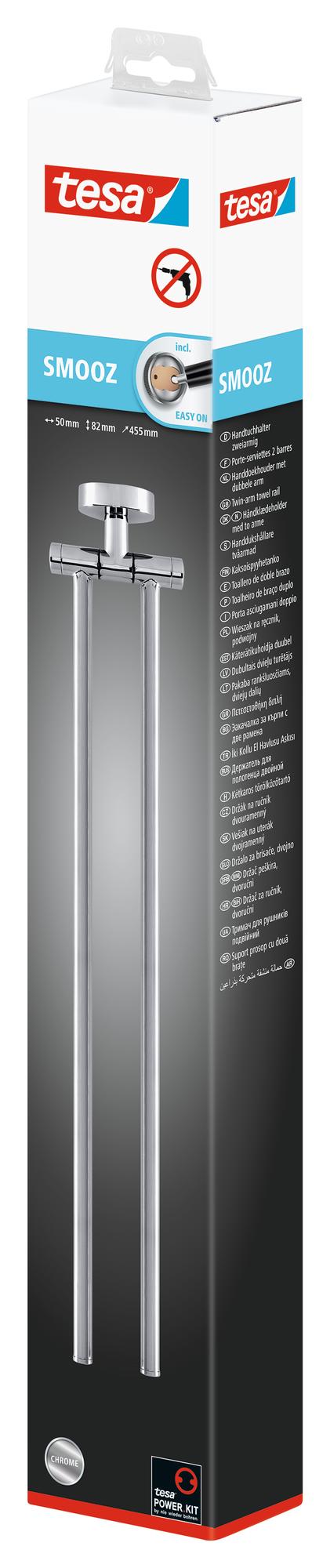 tesa_SMOOZ_403170000000_LI490_right_pa tesa Smooz Handtuchhalter, zweiarmig