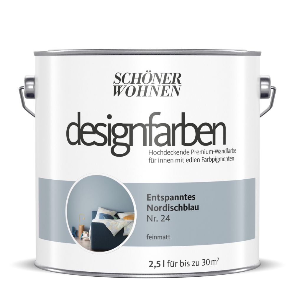 Schöner Wohnen Designfarbe, entspanntes nordischblau, 2,5L Schöner Wohnen Designfarbe, entspanntes nordischblau, 2,5L
