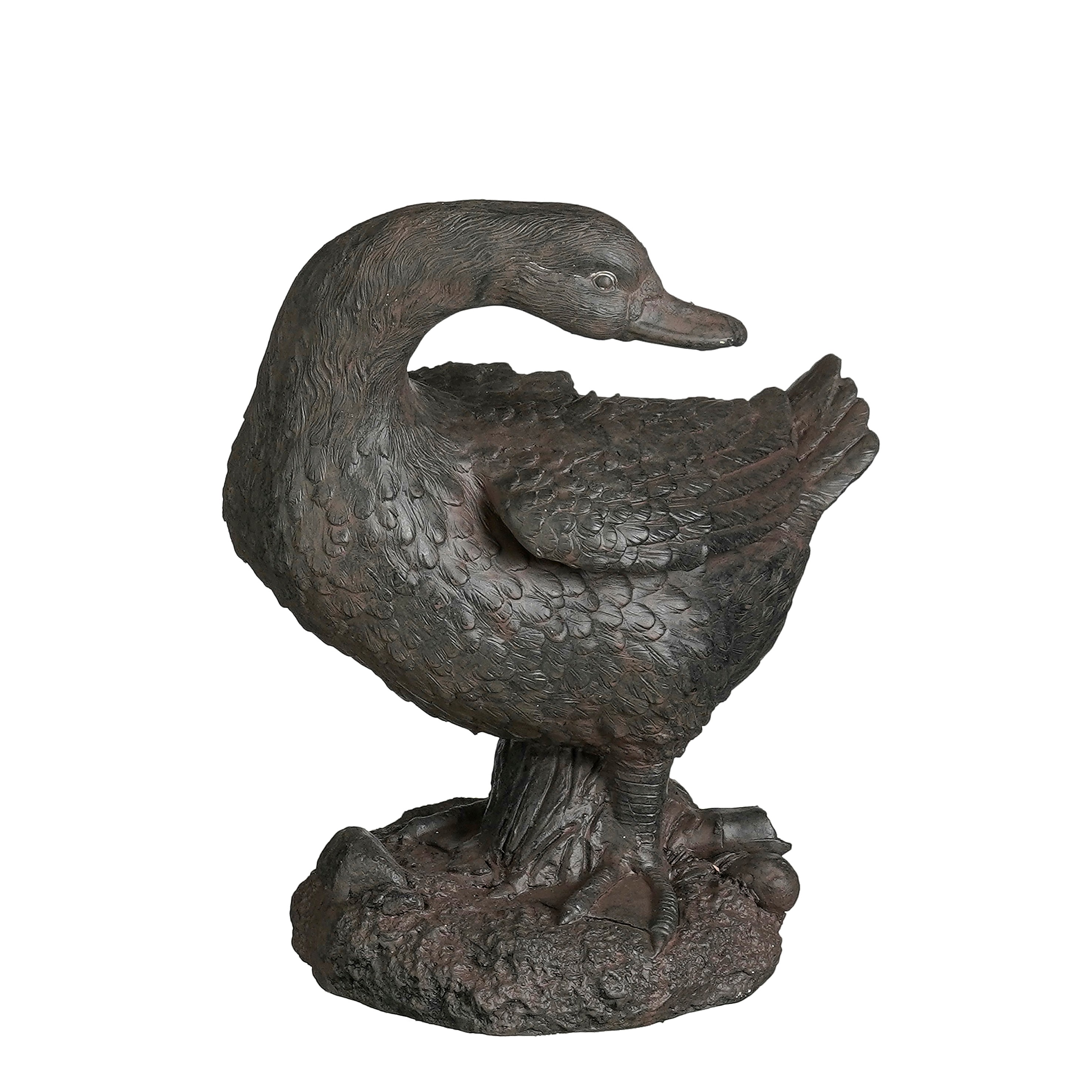 Mica Decorations Gans, grau, L30 x B23 x H36 cm