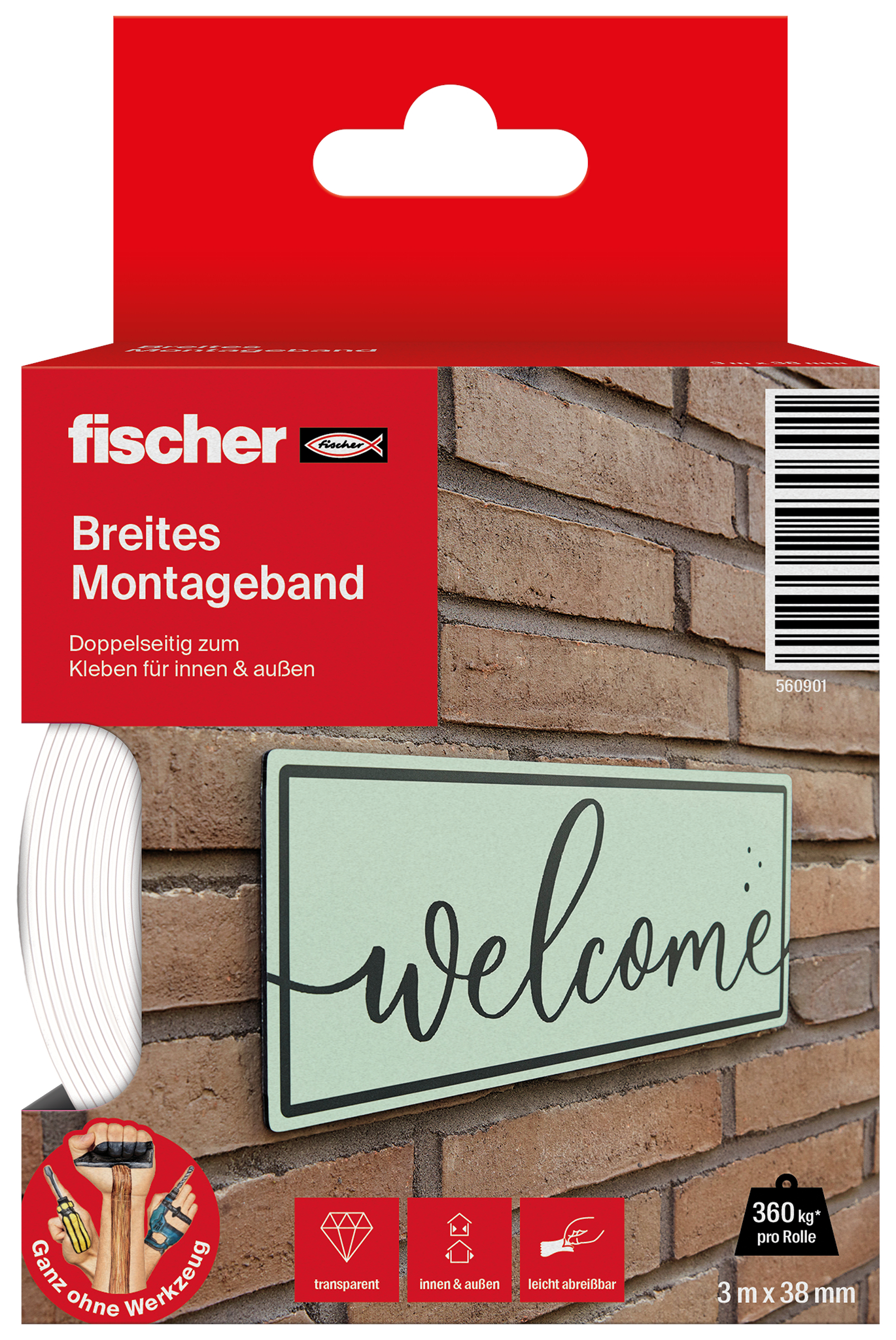 fischer GOW Montageband breit 3x38 fischer GOW Montageband breit 3x38
