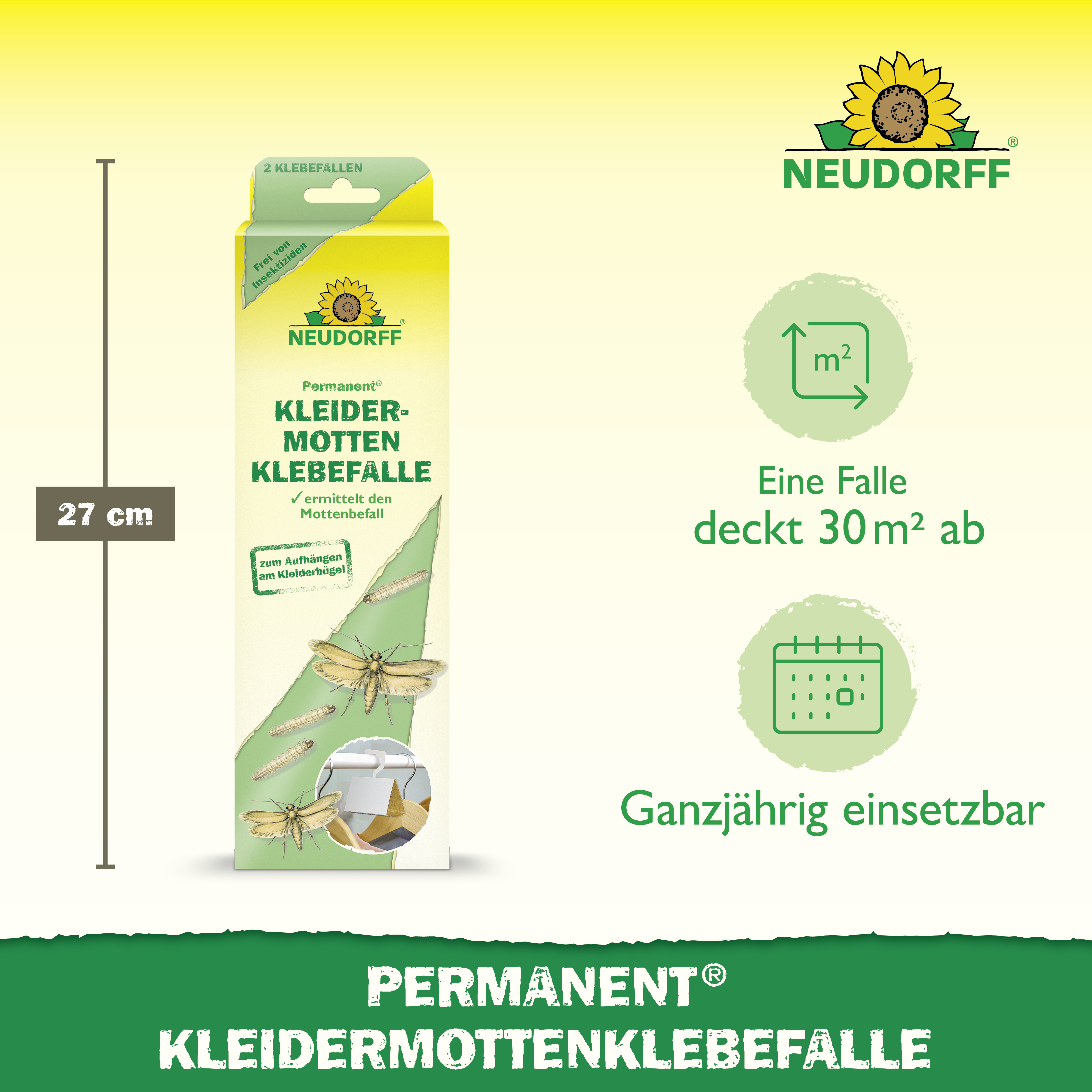Neudorff Permanent KleidermottenKlebefalle