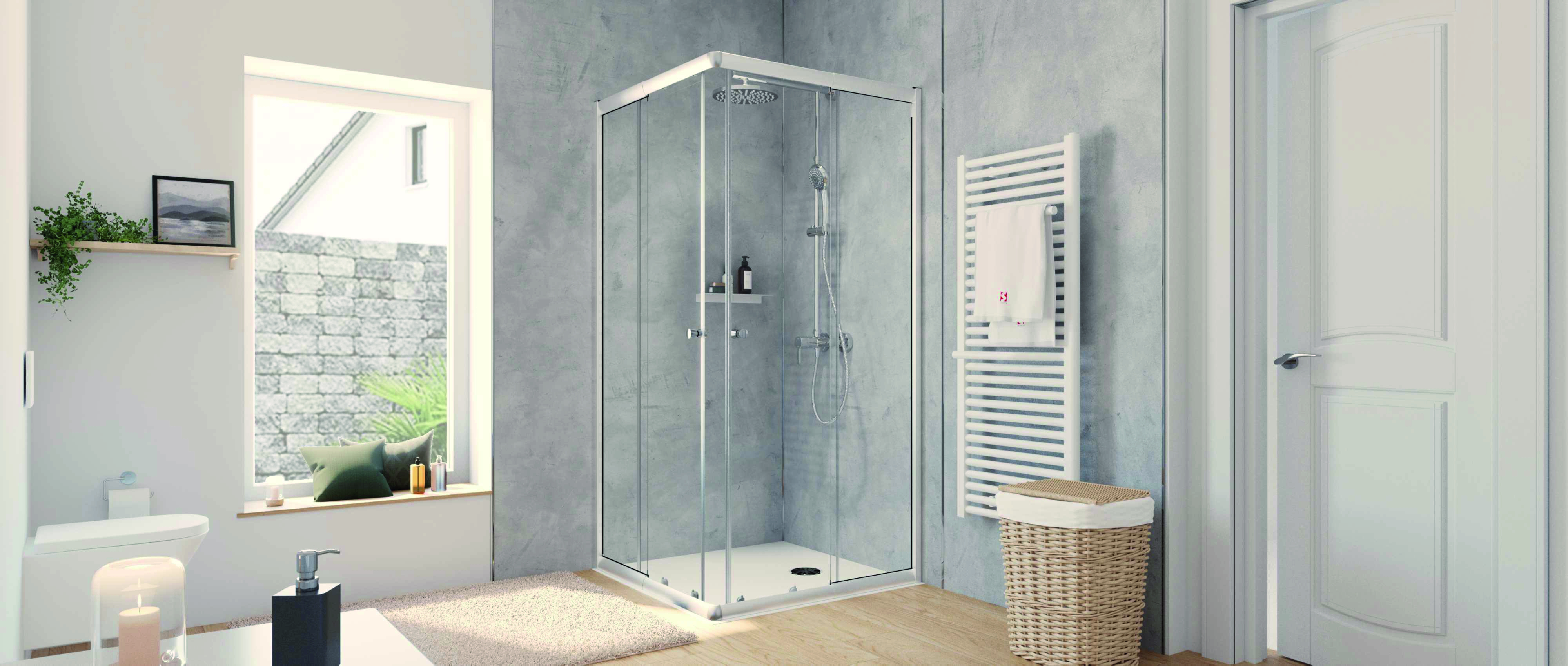 Schulte Sunny Eckeinstieg 75-90, silber
