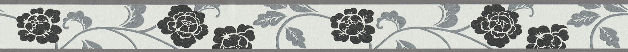 A.S. Création selbstklebende Bordüre, floral grau schwarz – borte mit blumenranken A.S. Création selbstklebende Bordüre, floral grau schwarz – borte mit blumenranken