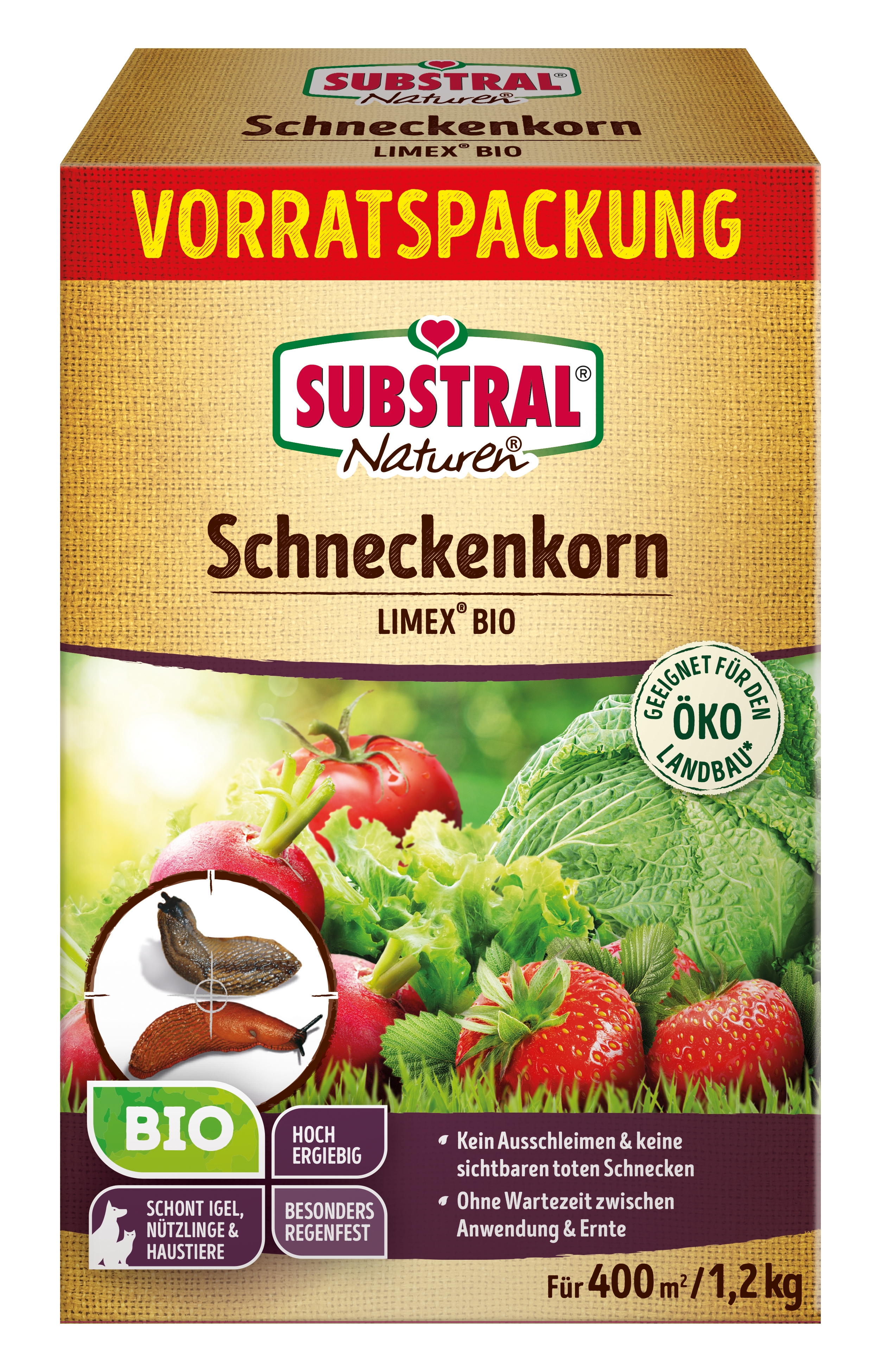 Substral Naturen Schneckenkorn limex bio für 400 m² - 1,2 kg Substral Naturen Schneckenkorn limex bio für 400 m² - 1,2 kg