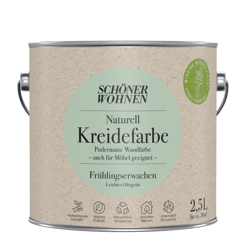 Schöner Wohnen Naturell Kreidefarbe, frühlingserwachen, 2,5L Schöner Wohnen Naturell Kreidefarbe, frühlingserwachen, 2,5L