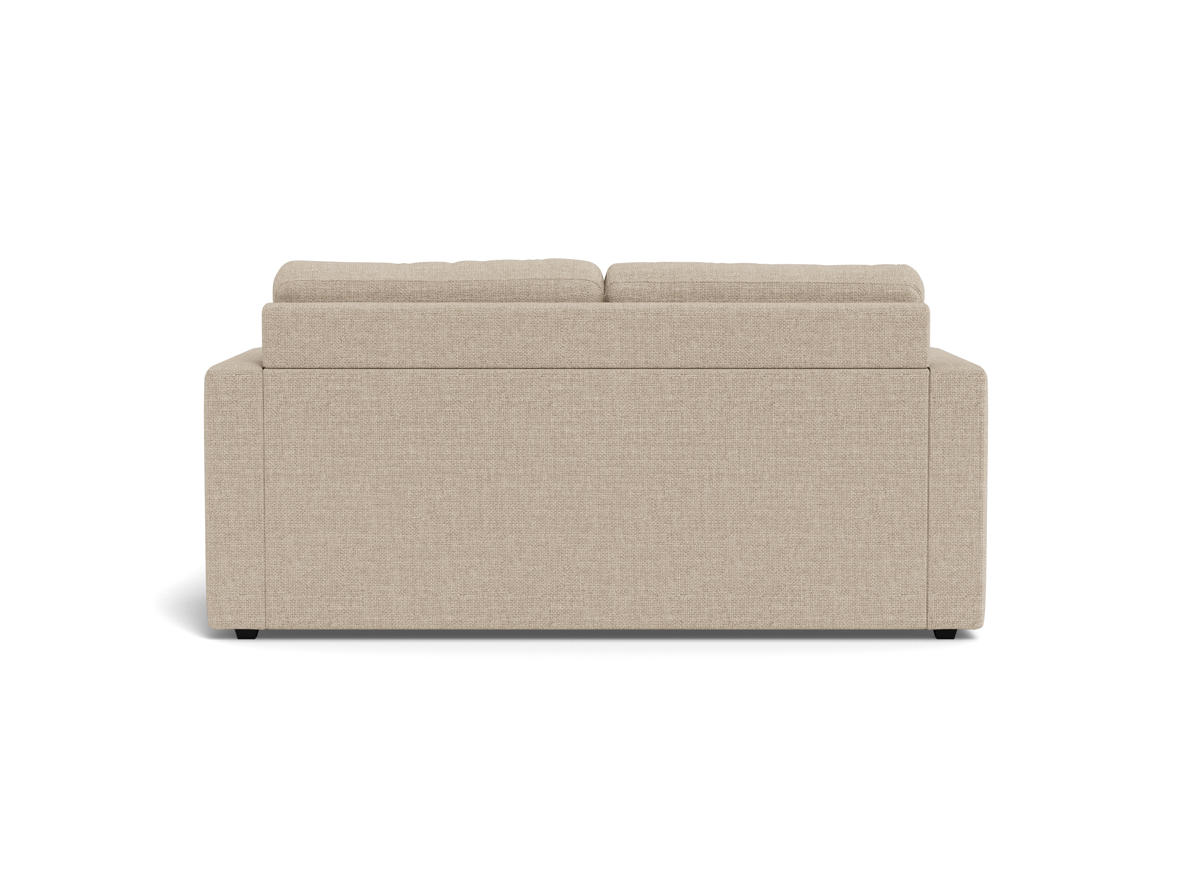 Actona Fleury Bettcouch mit Armlehne, Sitz beige Basel 24, Gestell PP schwarz, 176 x 88 x 85 cm