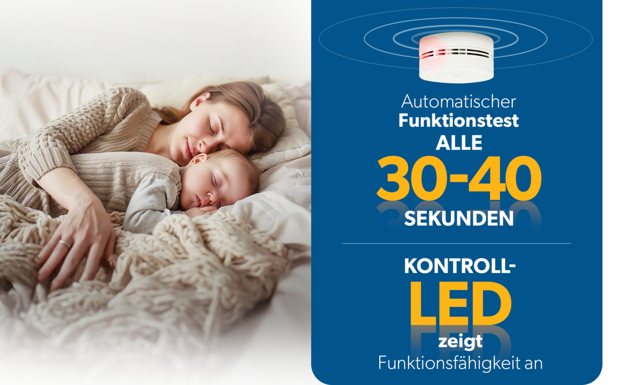 Unitec Rauchwarnmelder Mini 10J VdS3131, weiß