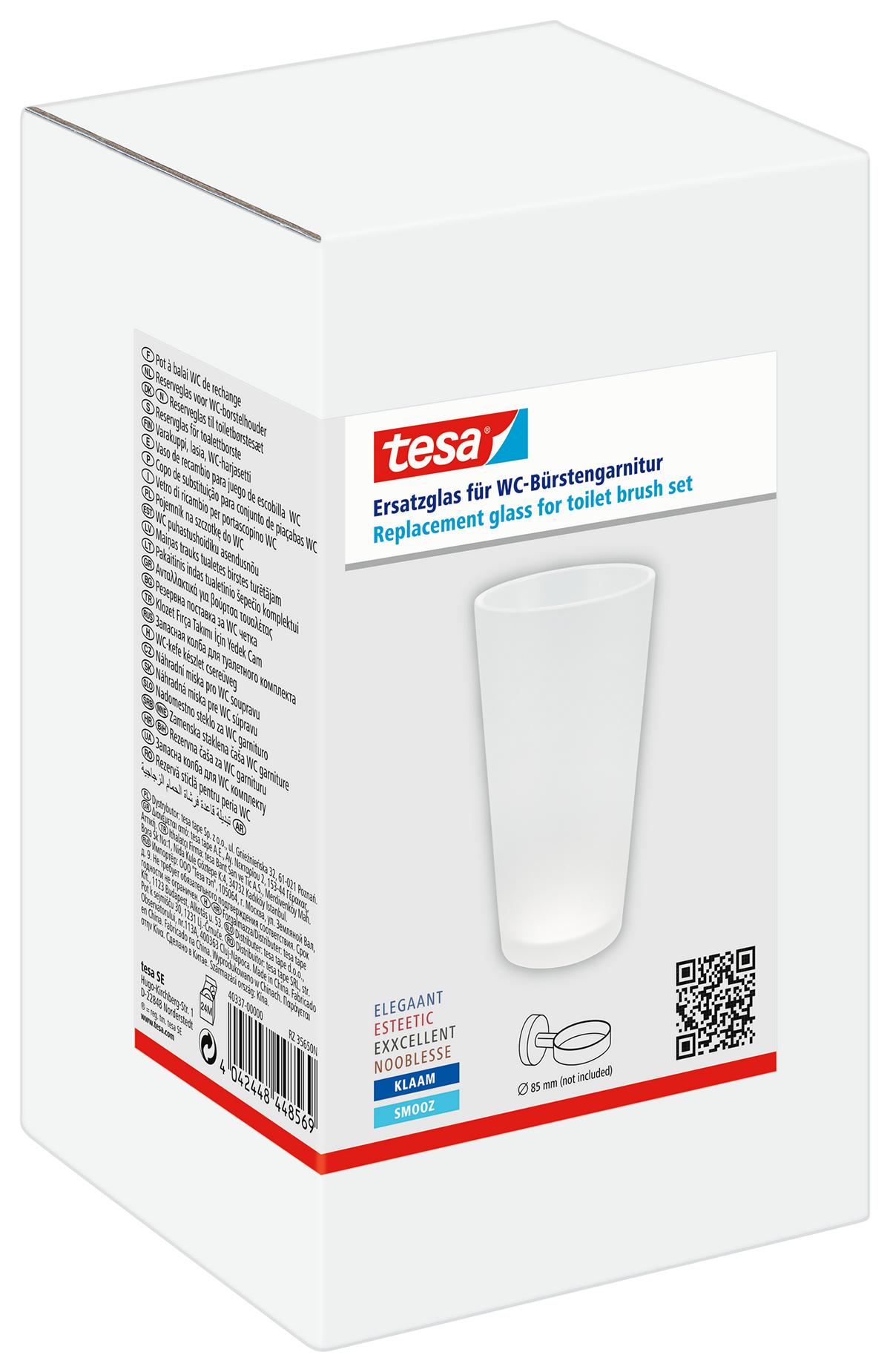 tesa Ersatzglas für WC-Bürstengarnitur, Ø 85