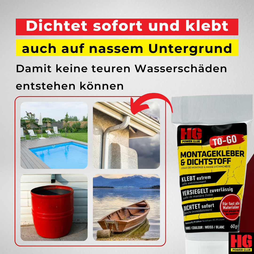 HG Montagekleber & Dichtstoff TO-GO, 60 g