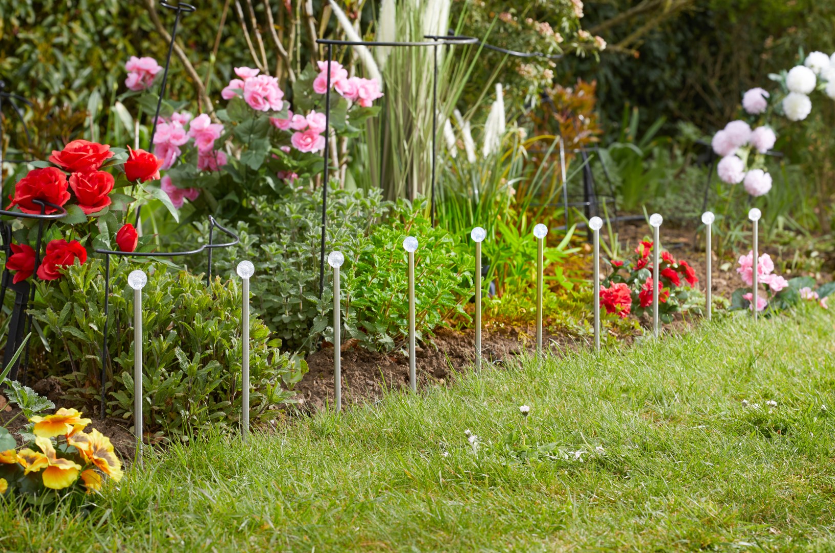 Smart Garden 10x GlowBall Stake Light Solarleuchten, warmweiß