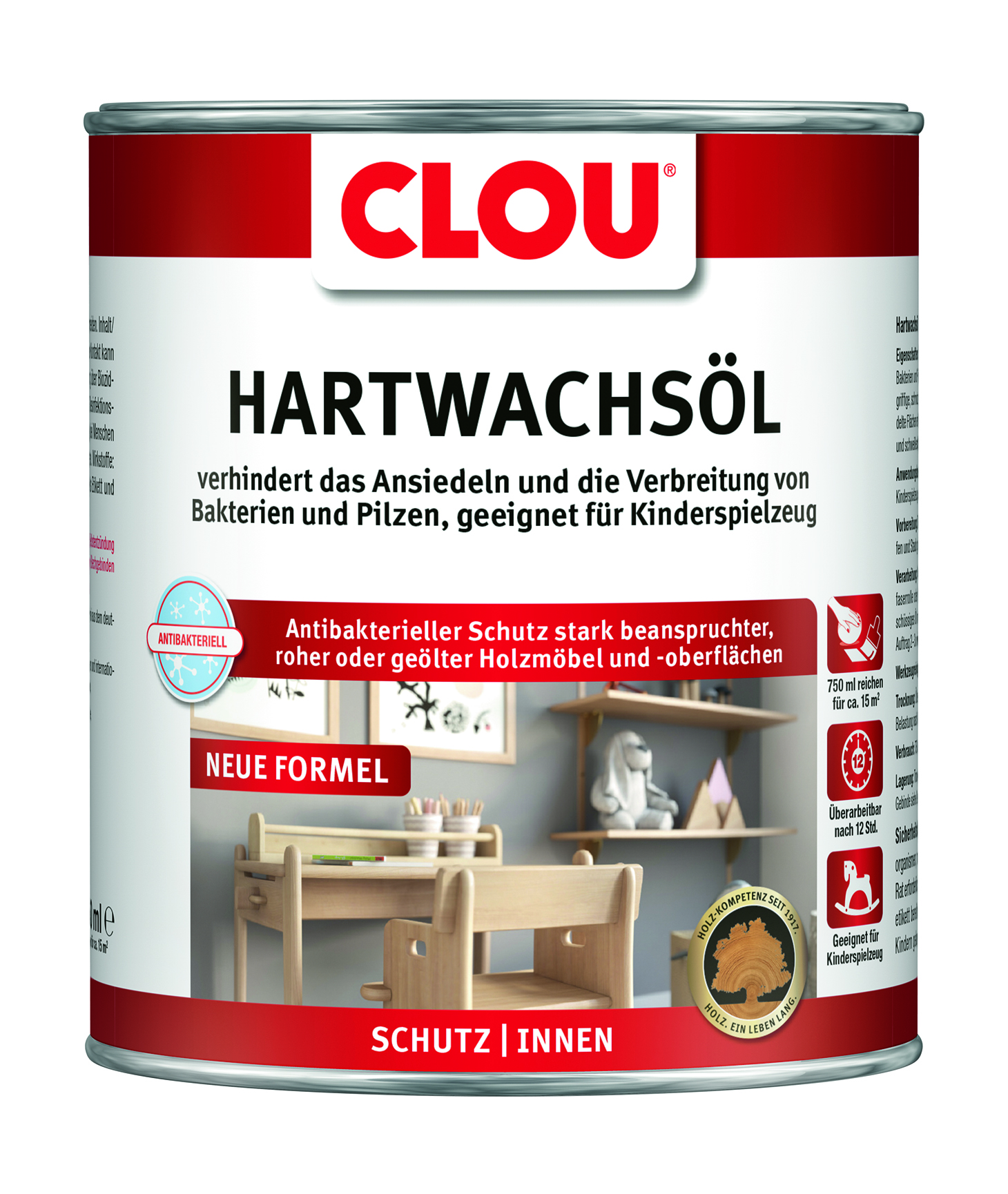 Clou Hartwachs-Öl Antibakteriell, 750 ml