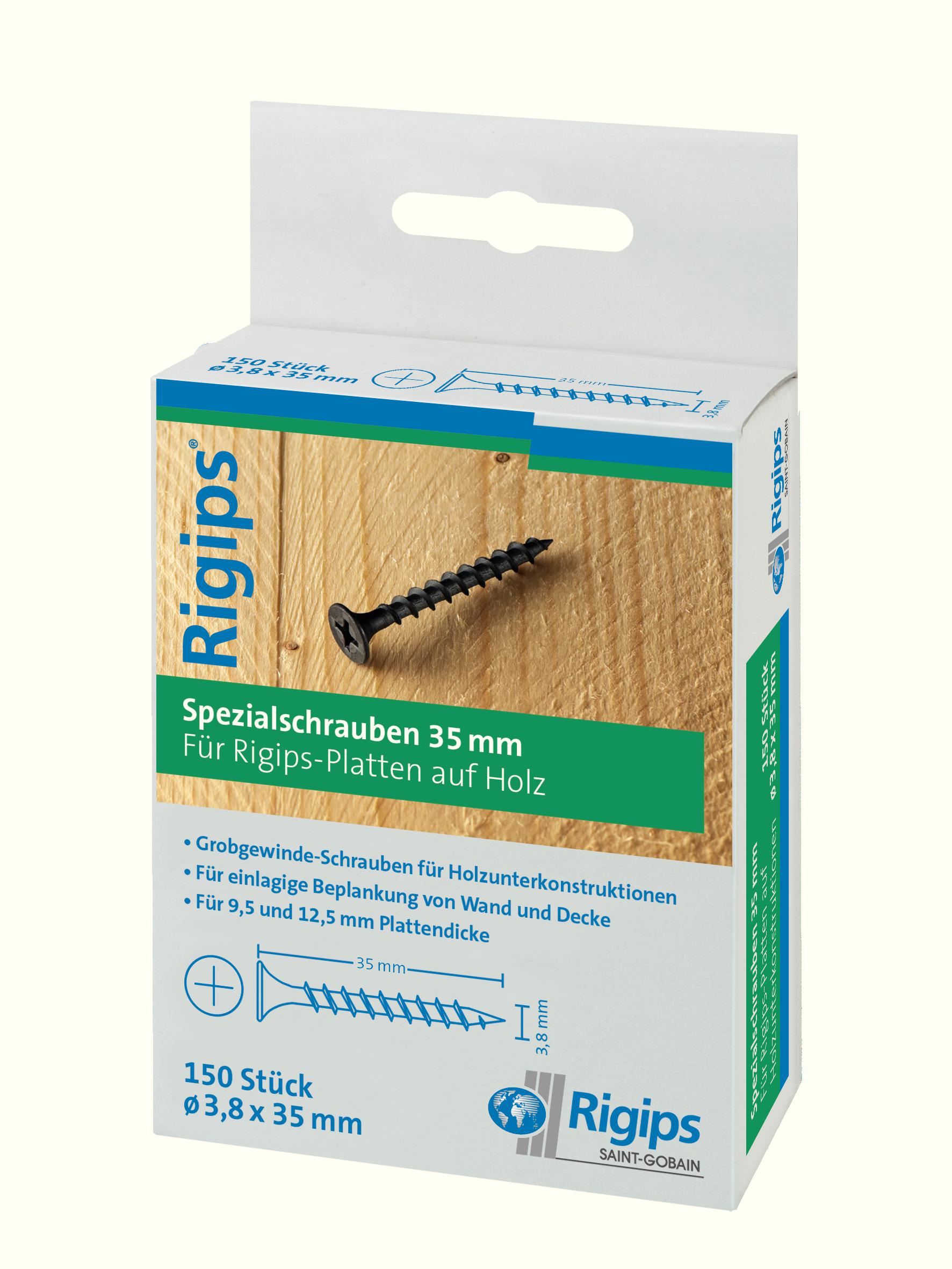246678-Rigips-Grobgewindeschrauben-f-r-Holz-35-mm-150-St Rigips Spezialschrauben, 3,8 x 35 mm