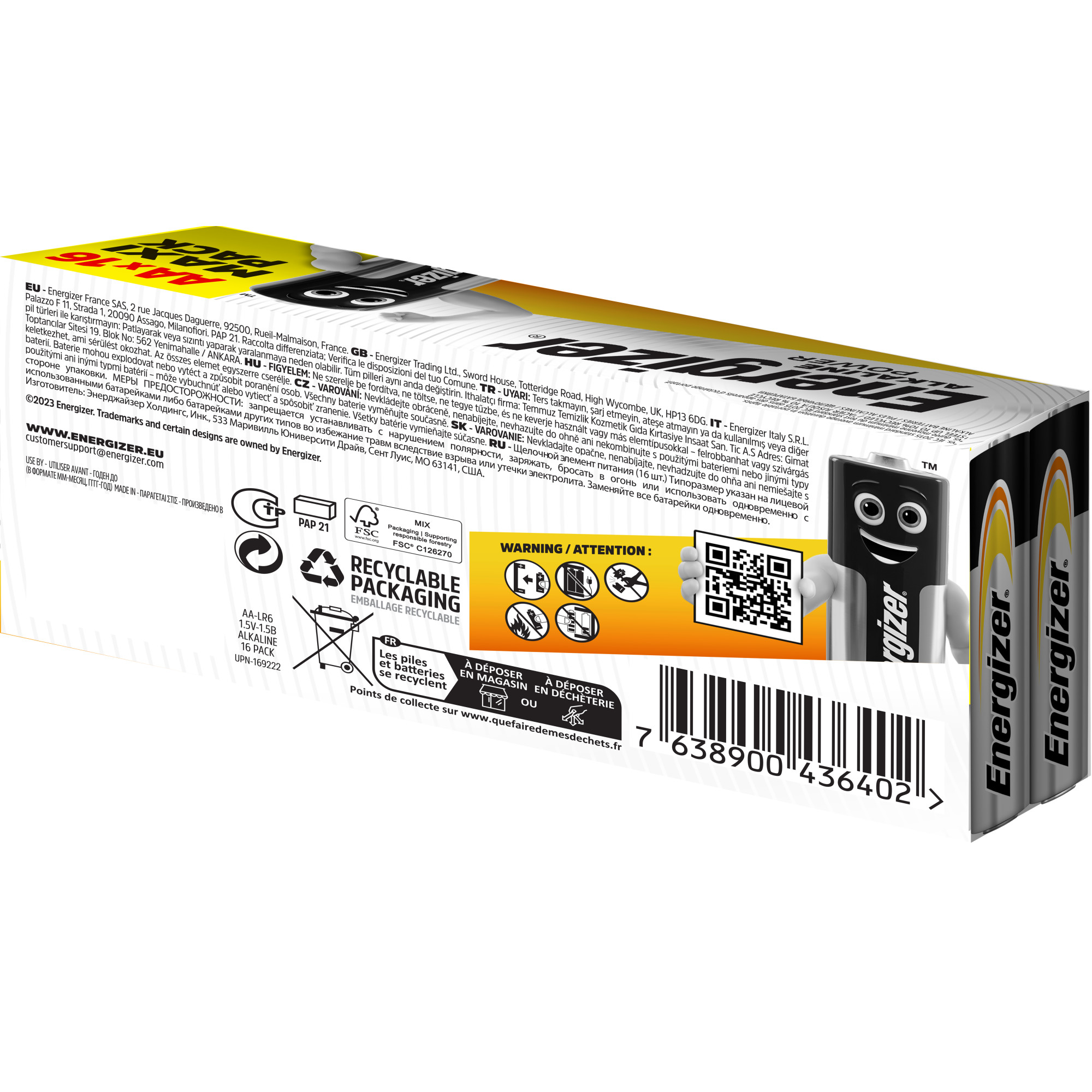Energizer Alkaline Power Paper Pack Mignon (AA), 16 Stück Energizer Alkaline Power Paper Pack Mignon (AA), 16 Stück
