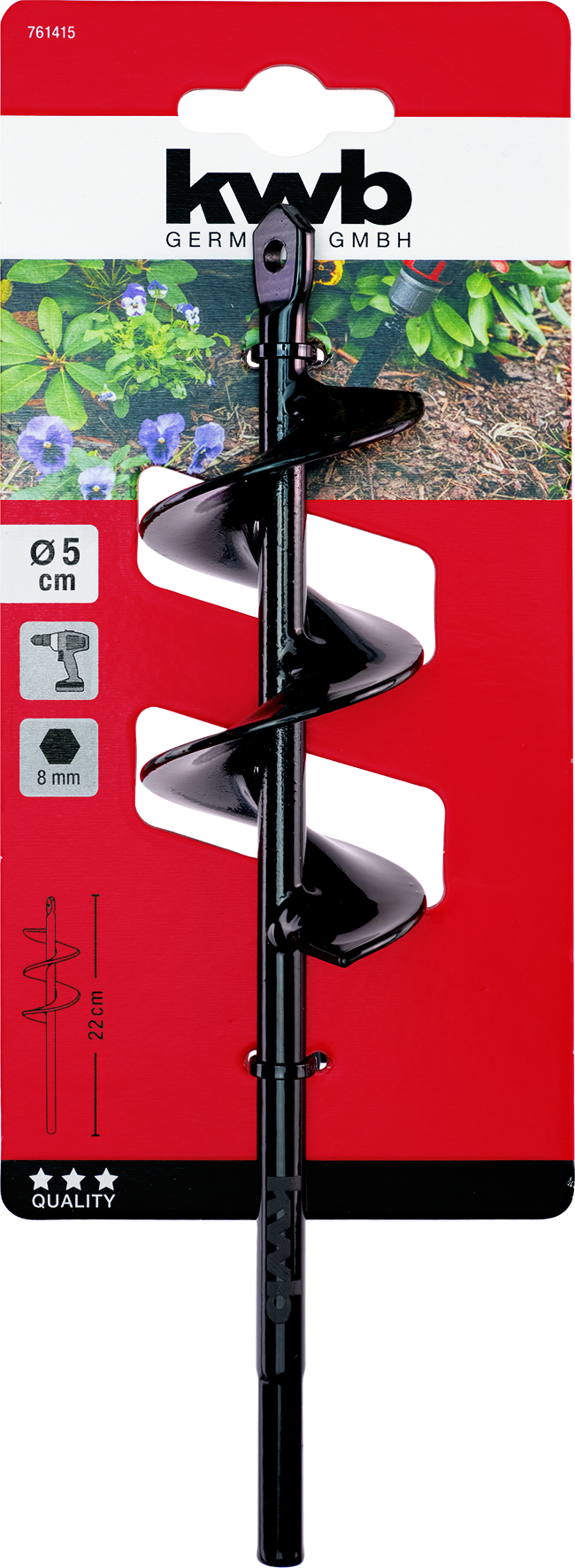 Kwb Erdbohrer 5 x 22 cm