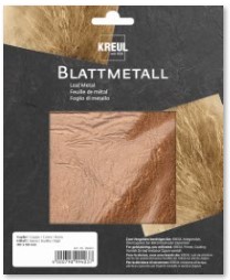 99403 KREUL Blattmetall Kupfer 140 x 140 mm 6 Blatt